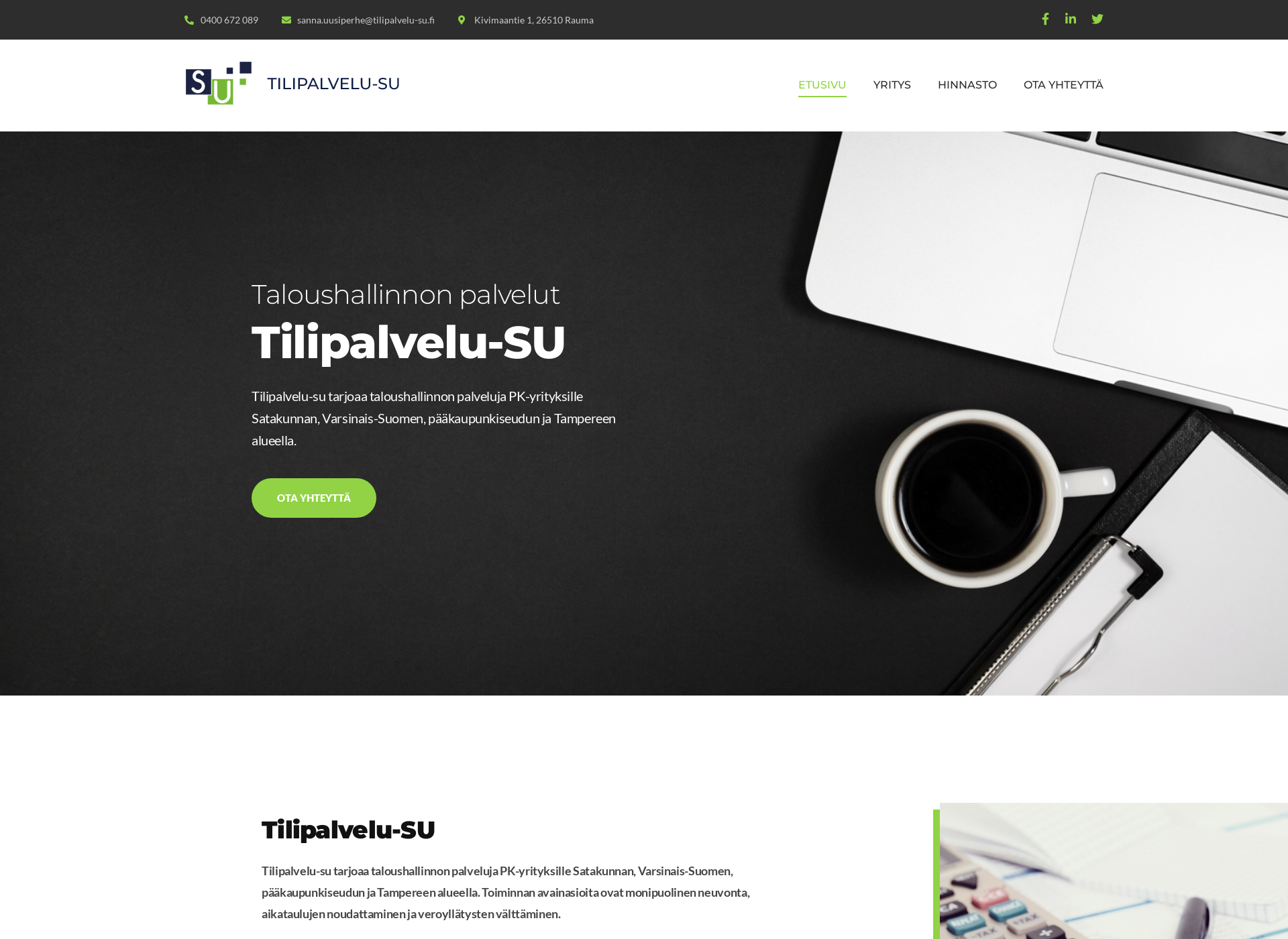 Skärmdump för tilipalvelu-su.fi
