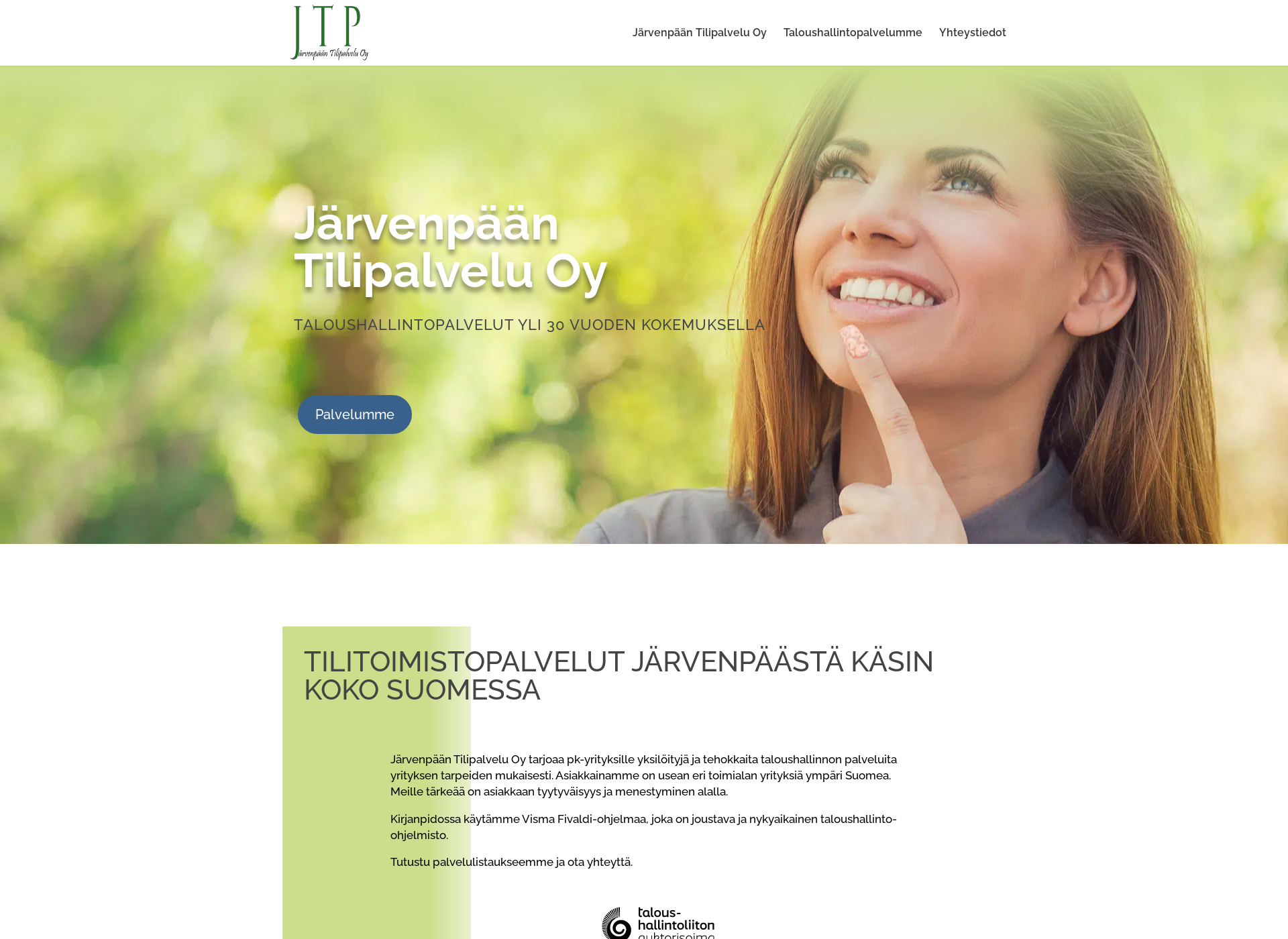 Screenshot for tilipalveluanttila.fi