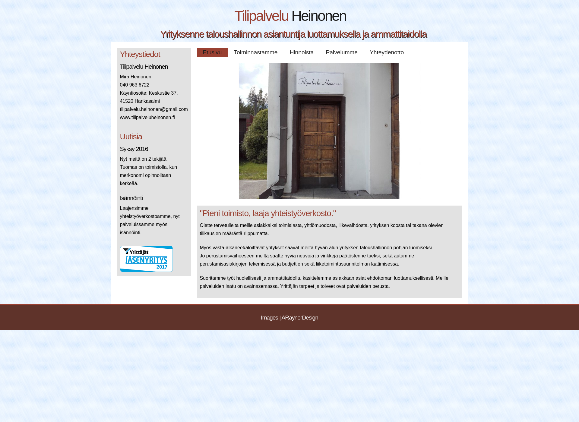 Screenshot for tilipalveluheinonen.fi