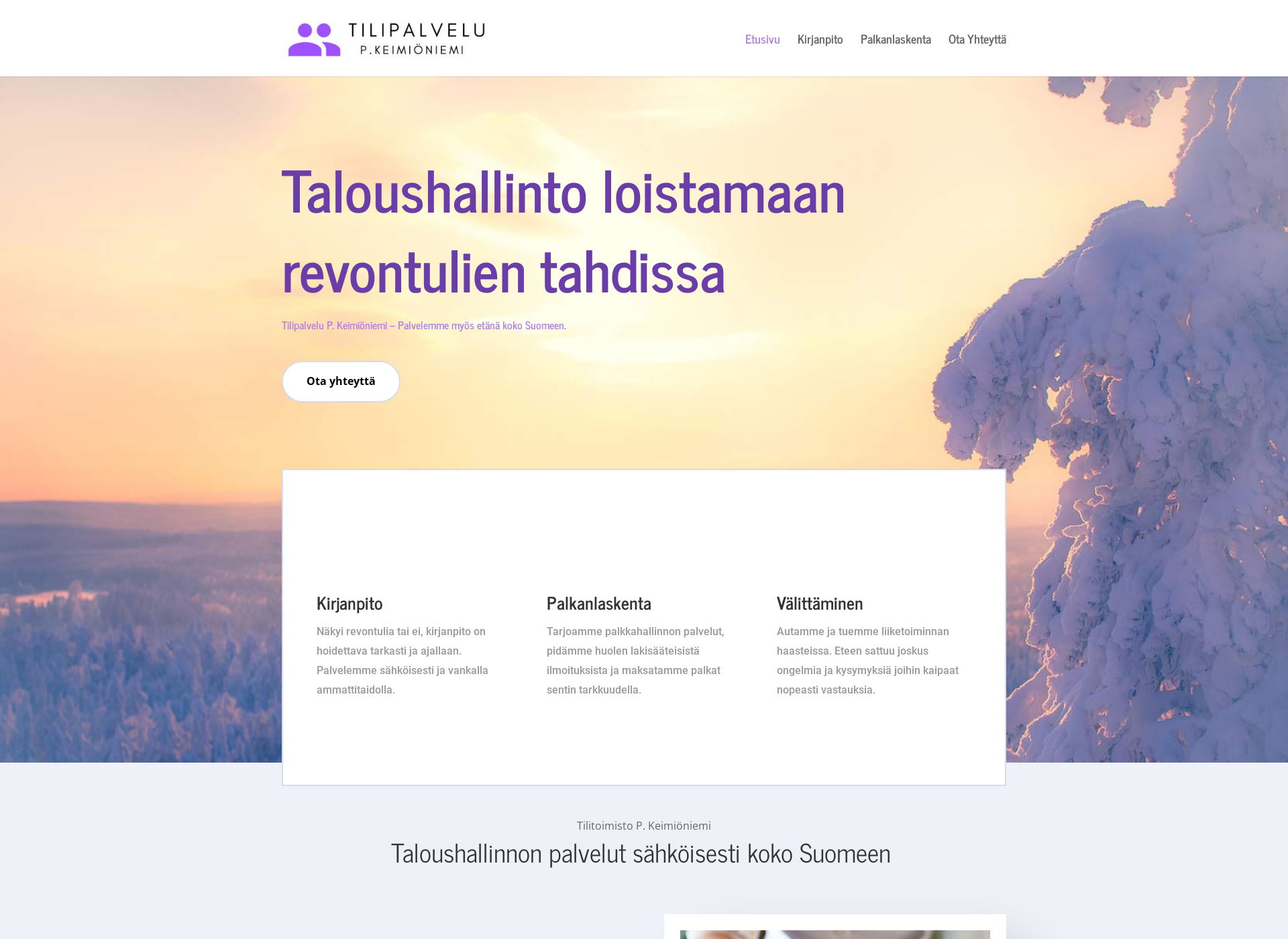 Screenshot for tilipalvelupkeimioniemi.fi