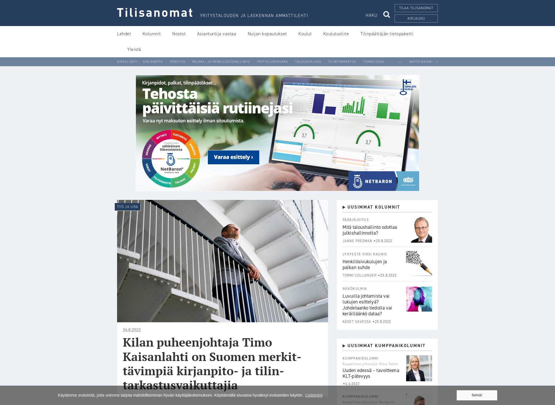 Screenshot for tilisanomat.fi