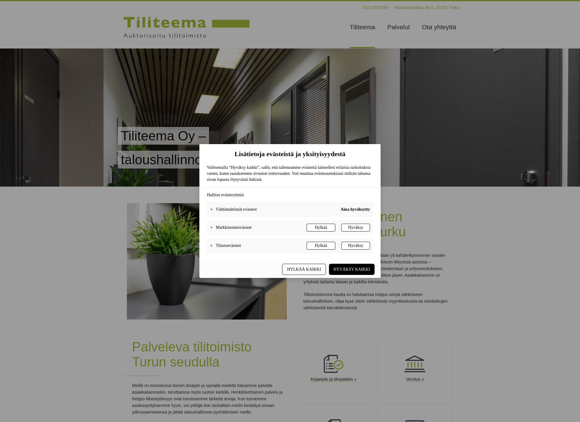 Skärmdump för tiliteema.fi