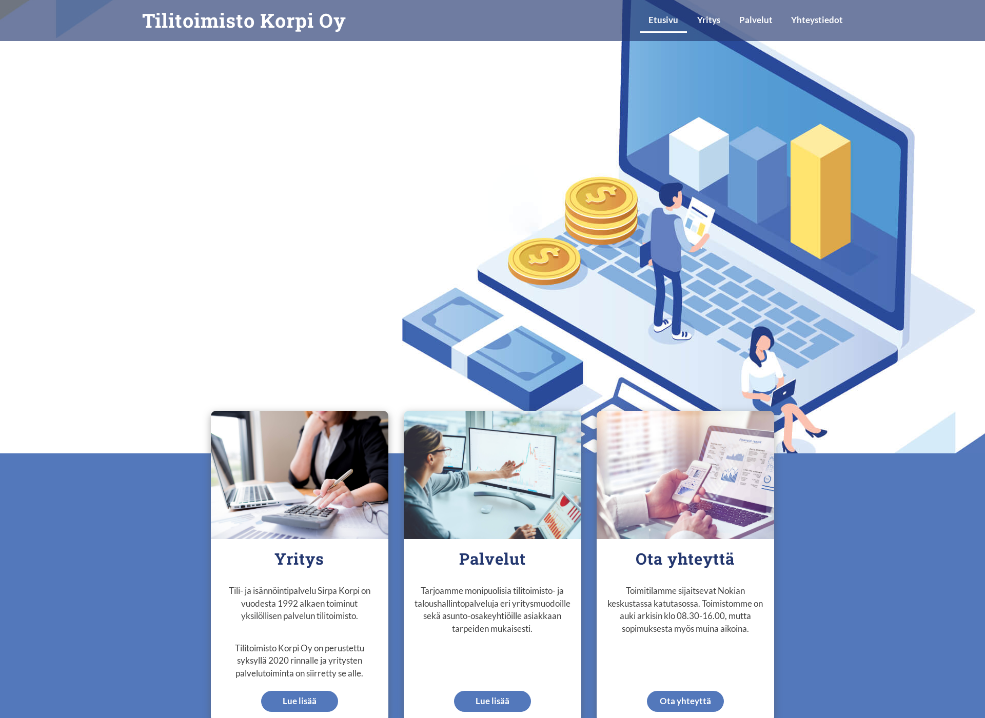 Screenshot for tilitoimistokorpi.fi