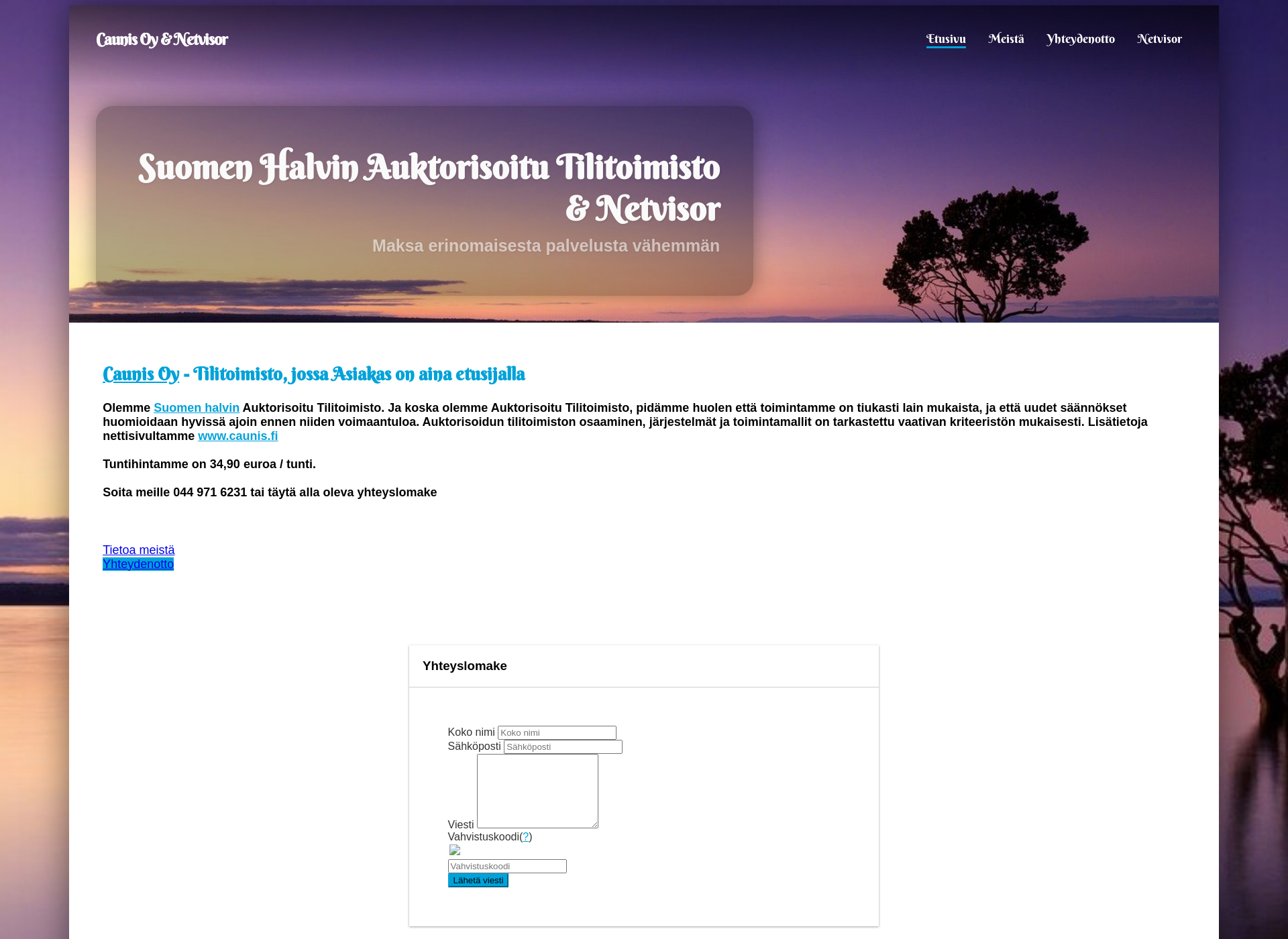 Skärmdump för tilitoimistonetvisor.fi