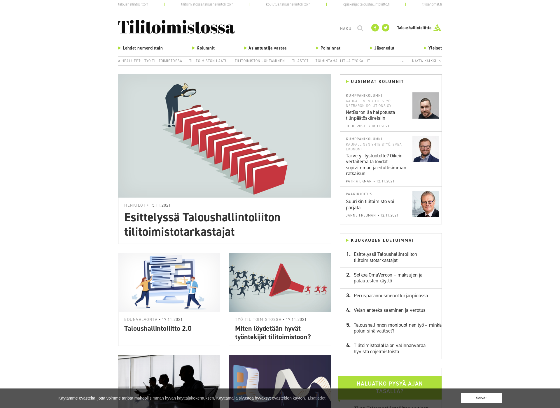 Skärmdump för tilitoimistossa.fi