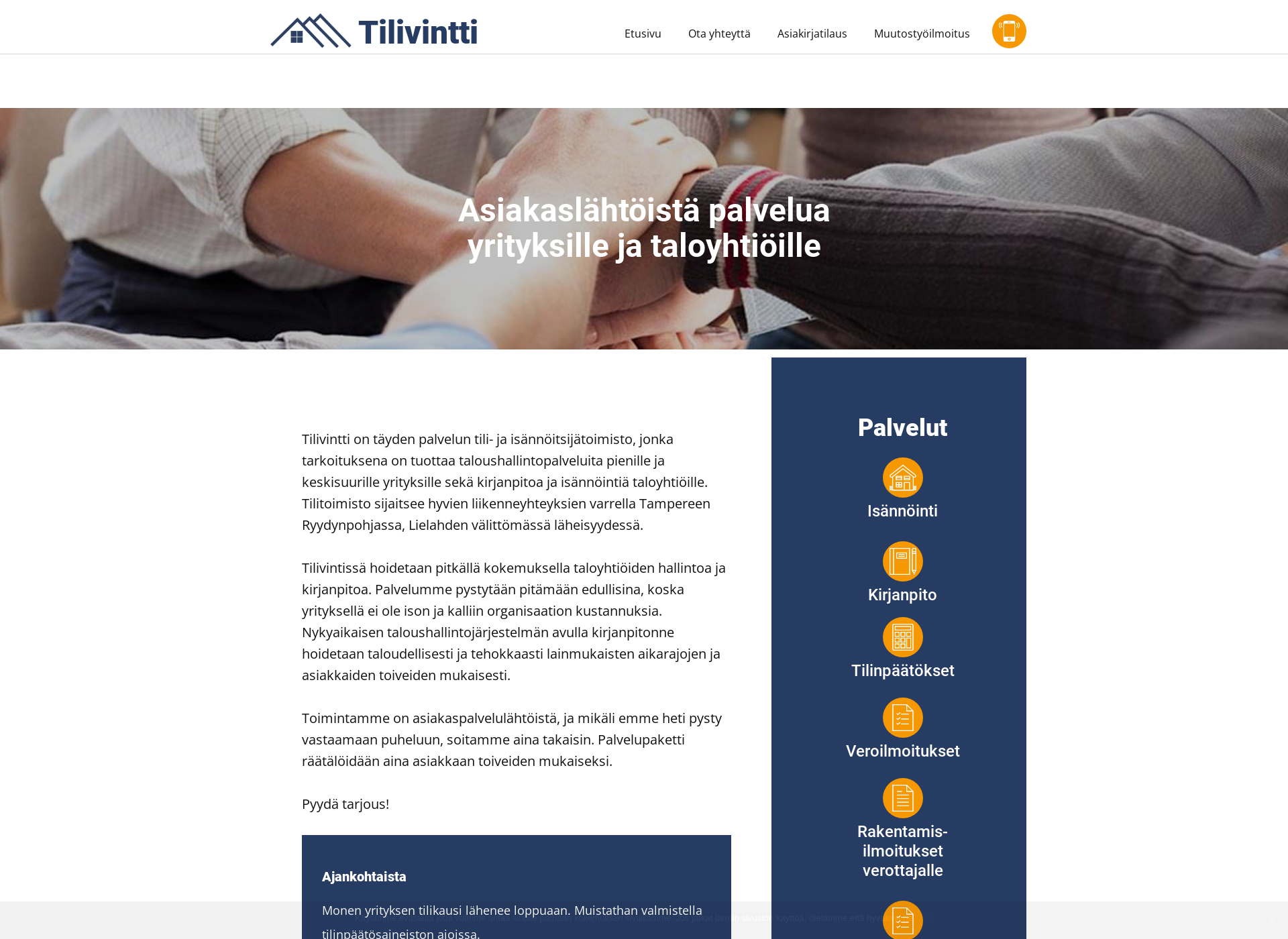 Screenshot for tilivintti.fi