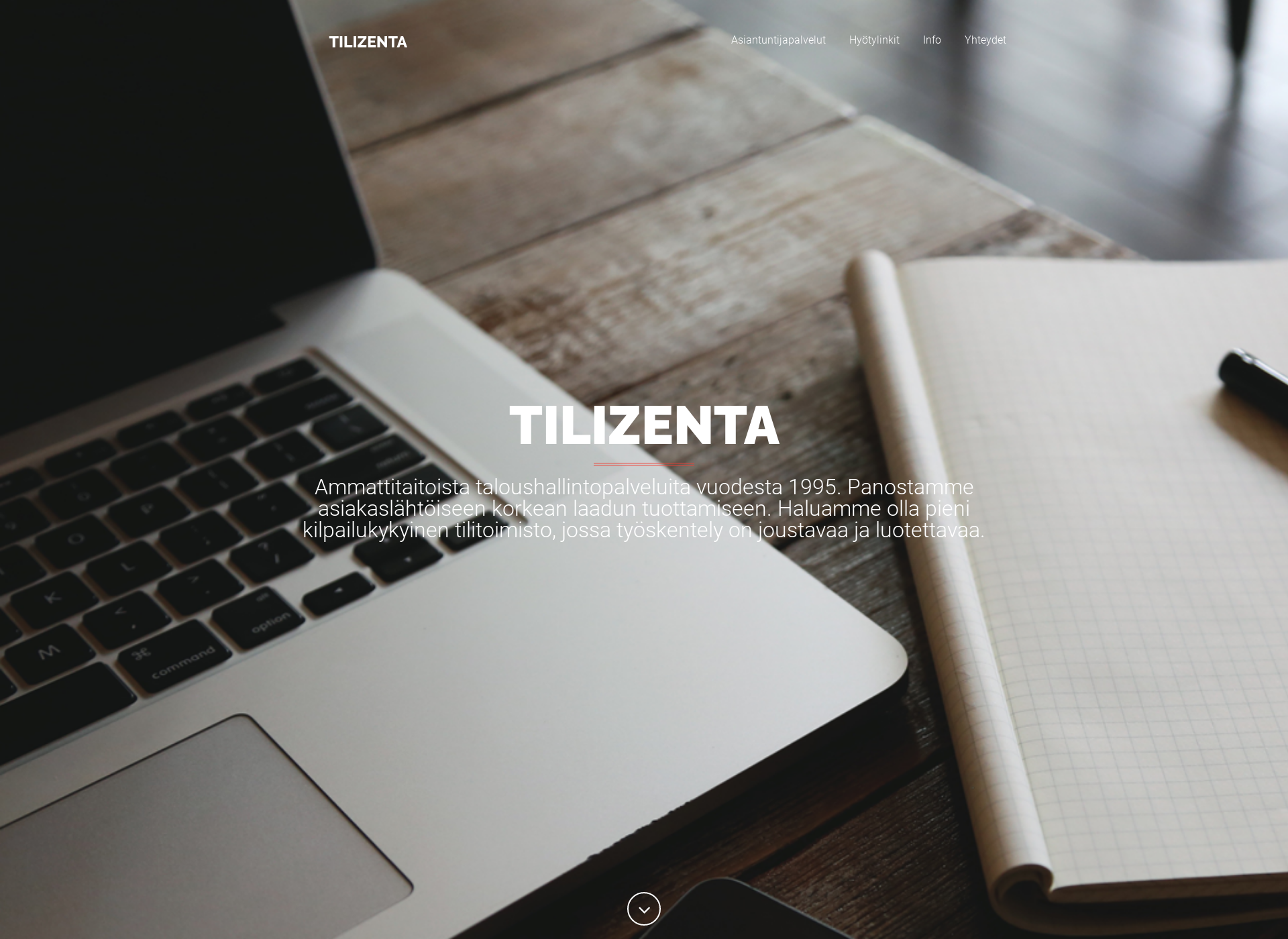 Skärmdump för tilizenta.fi