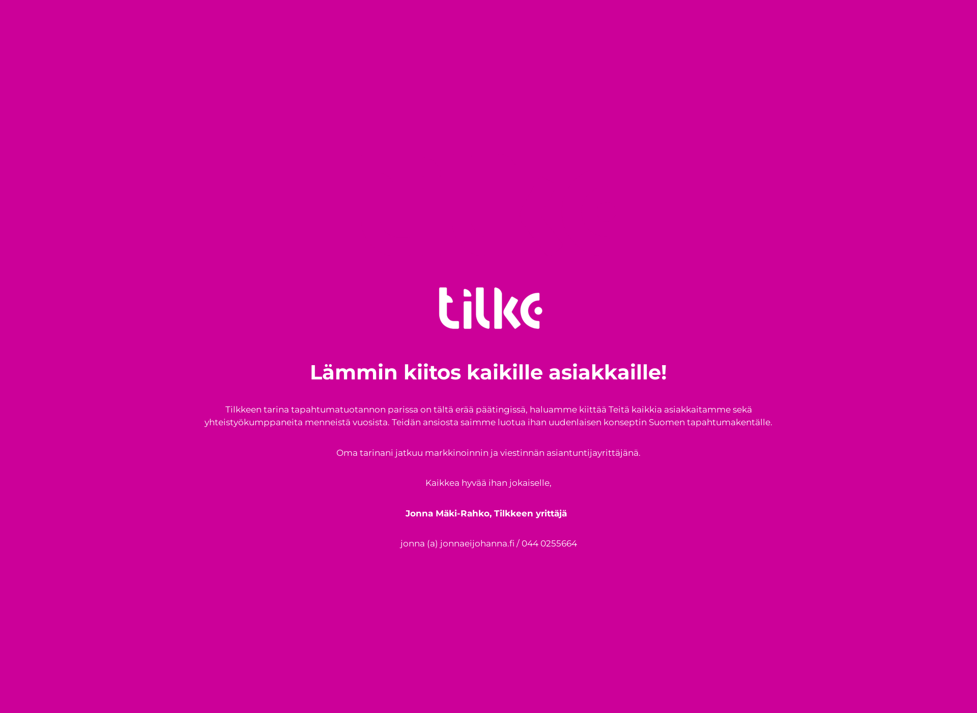 Screenshot for tilke.fi