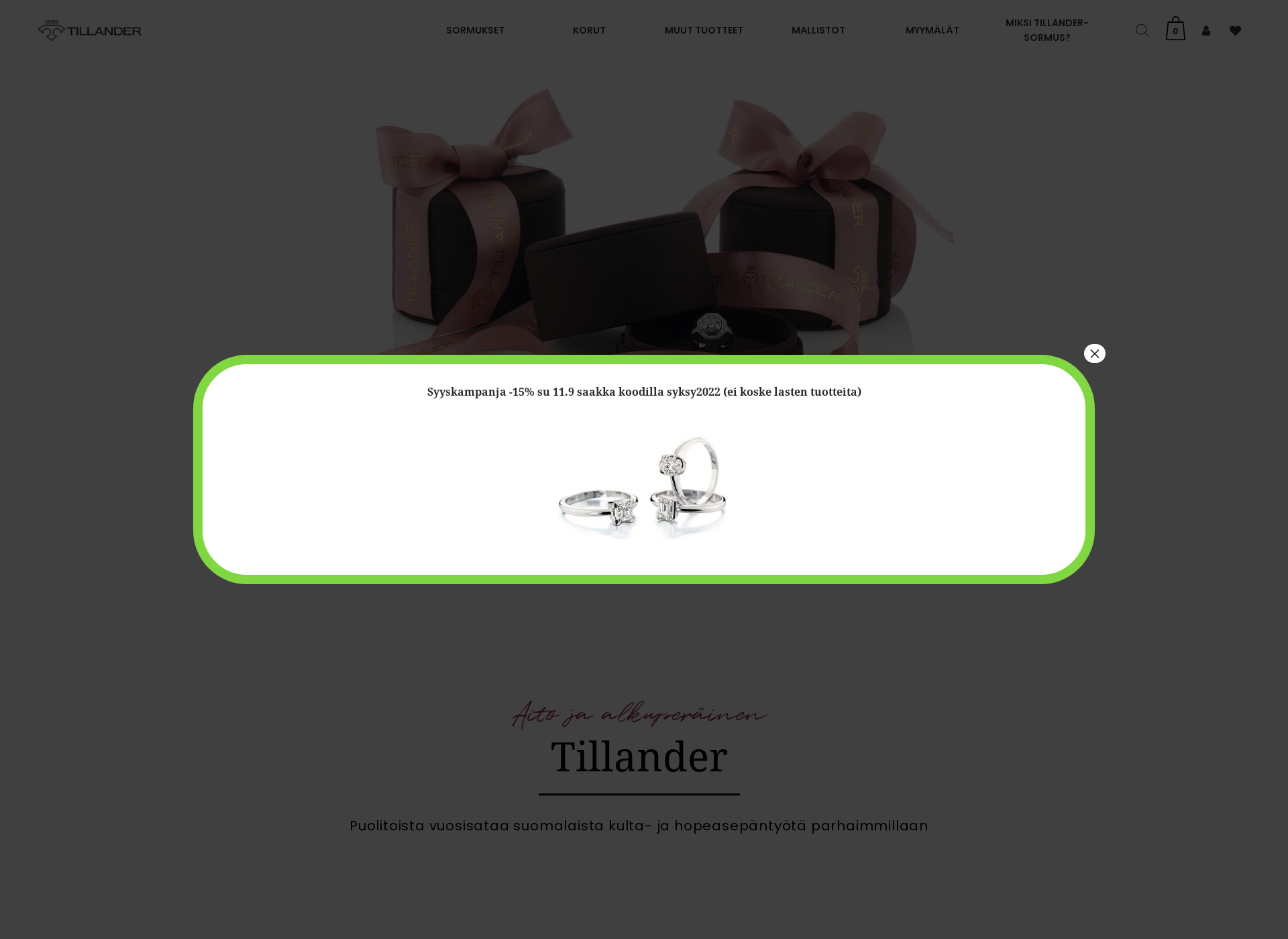 Screenshot for tillander.fi