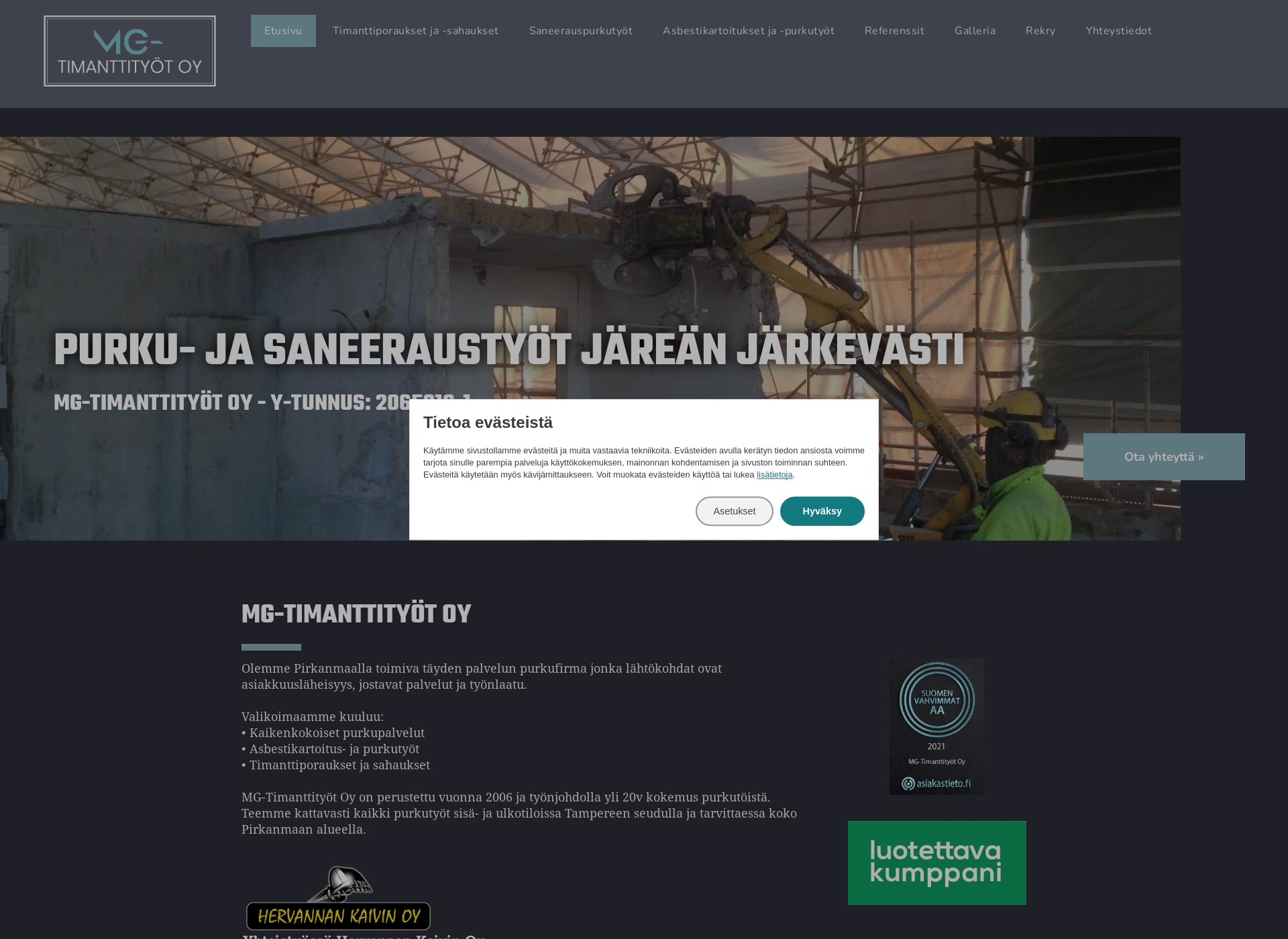 Screenshot for timanttityot.fi