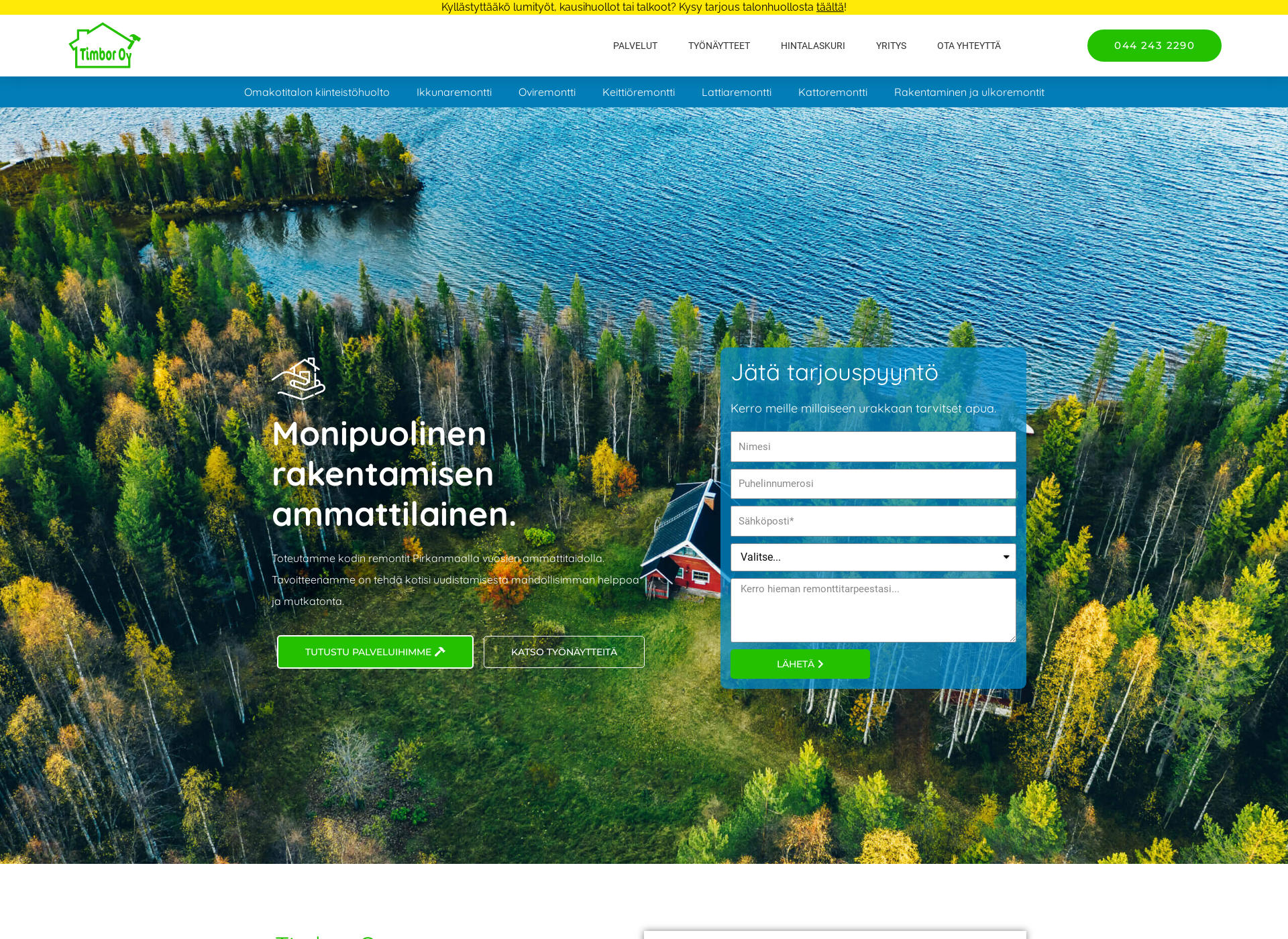 Screenshot for timbor.fi