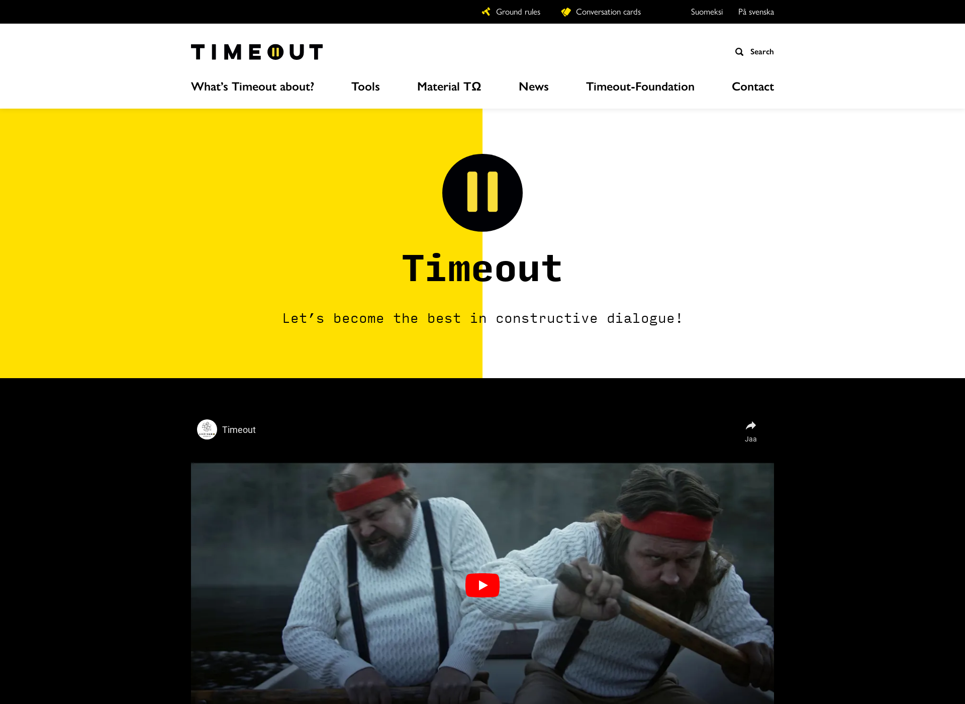 Skärmdump för timeoutdialogue.fi