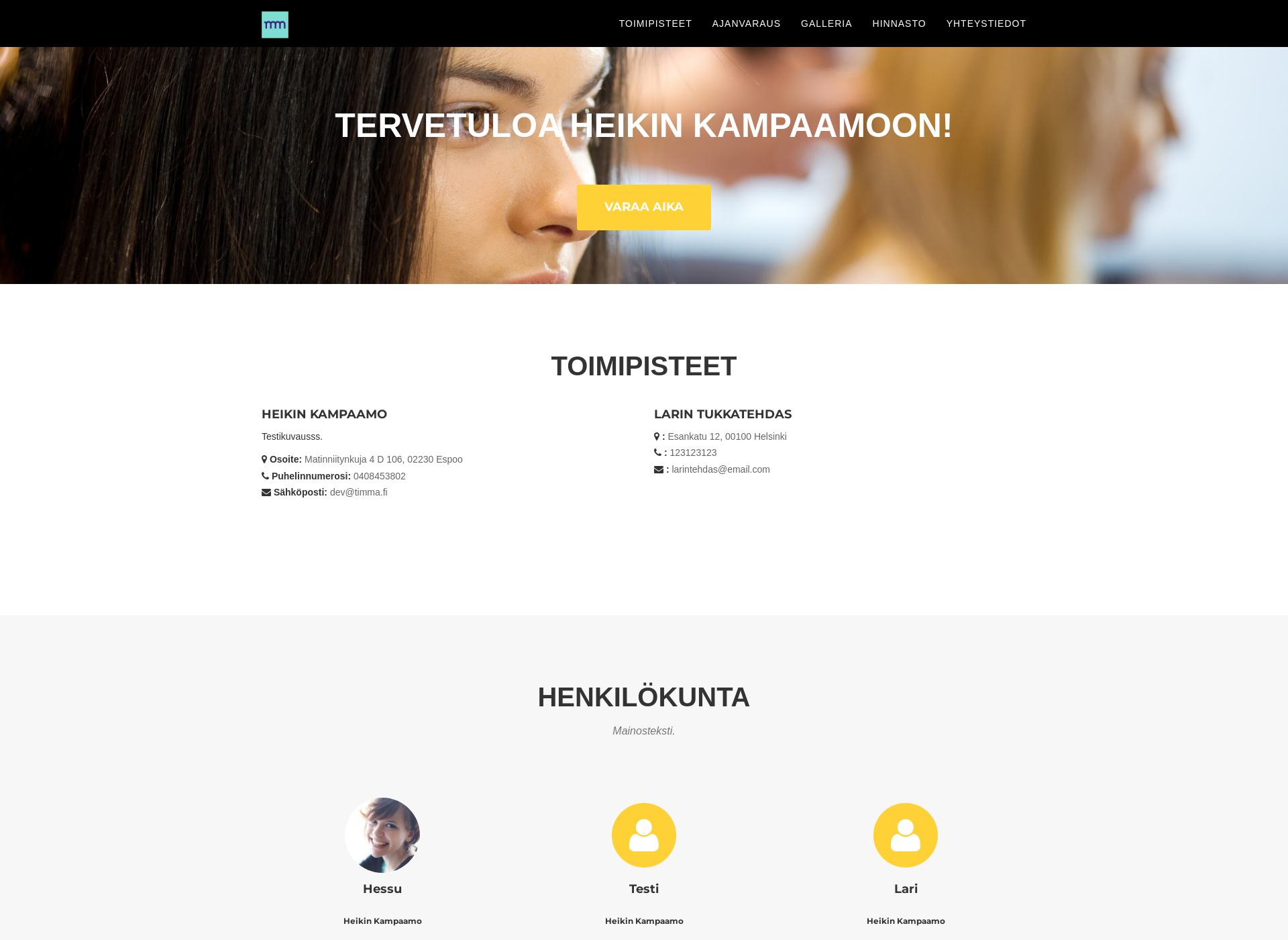 Skärmdump för timmapro.fi