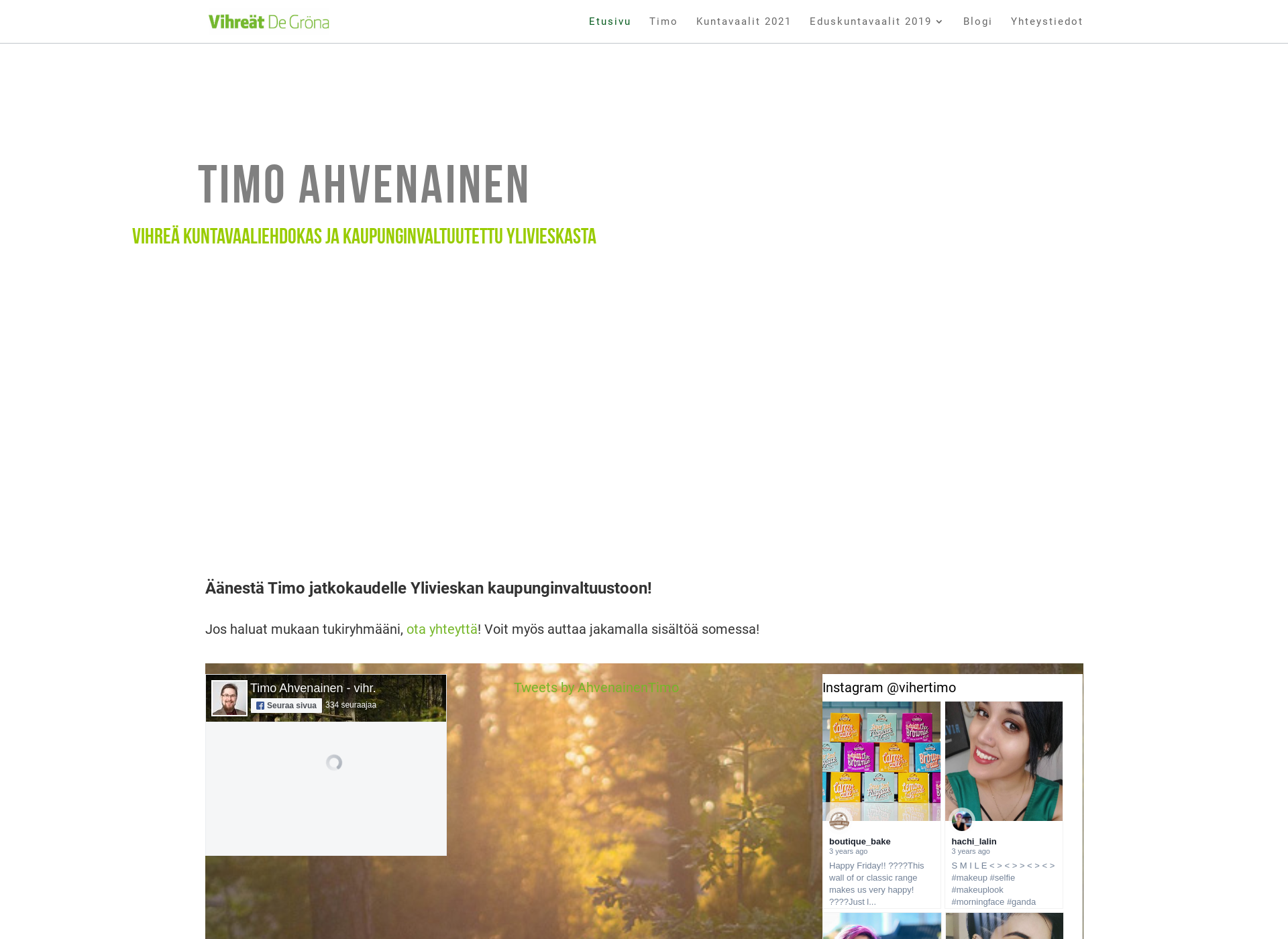 Skärmdump för timoahvenainen.fi