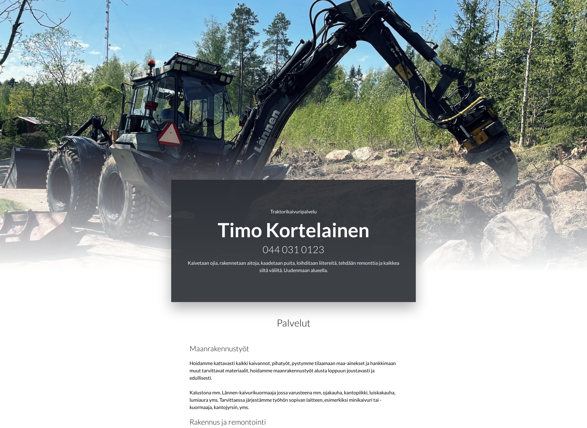 Screenshot for timokortelainen.fi