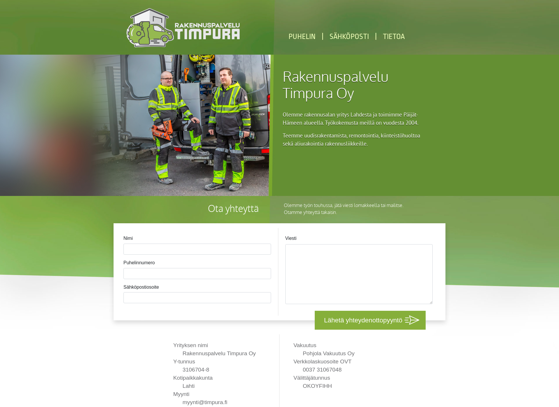 Screenshot for timpuratiimi.fi