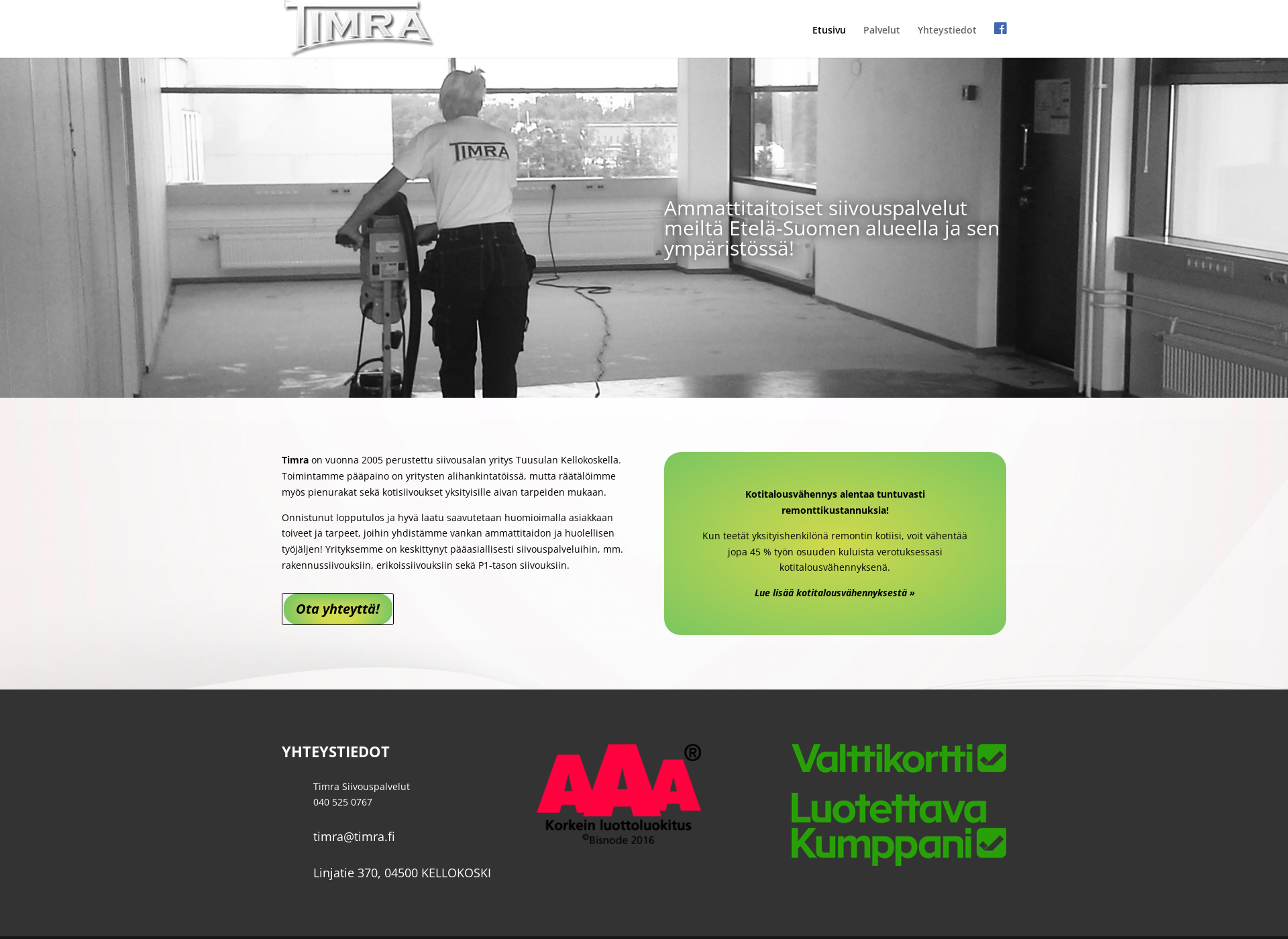 Screenshot for timra.fi