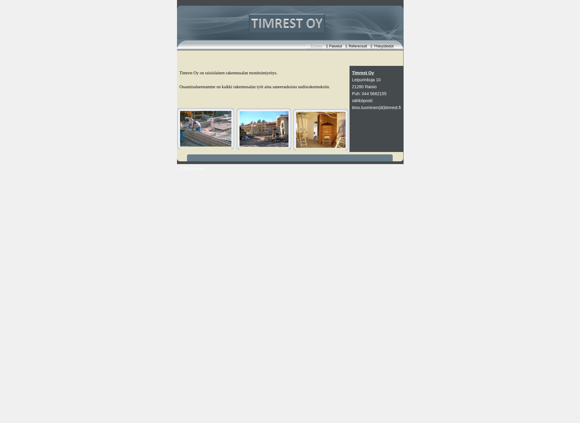 Screenshot for timrest.fi