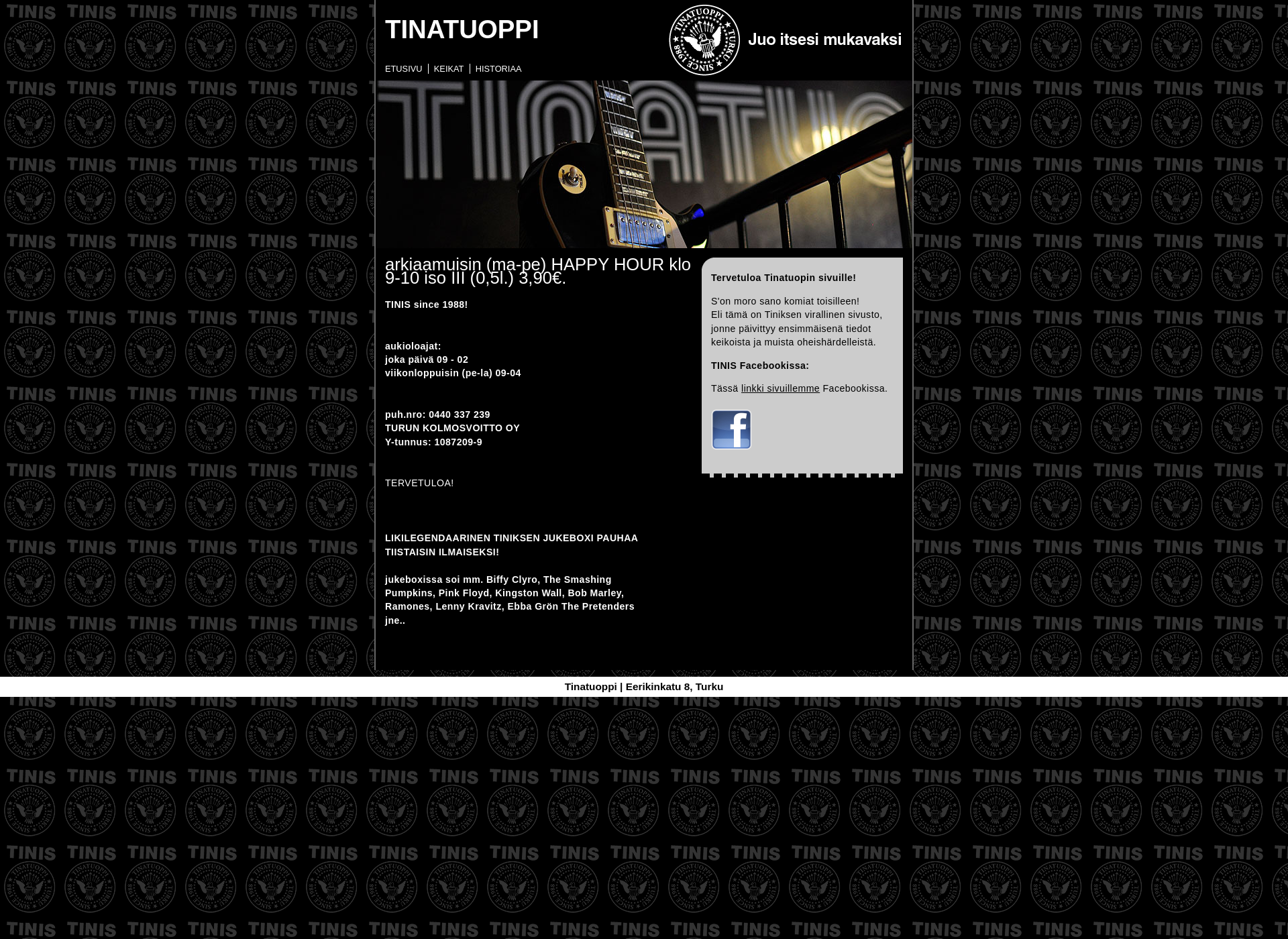 Screenshot for tinatuoppi.fi
