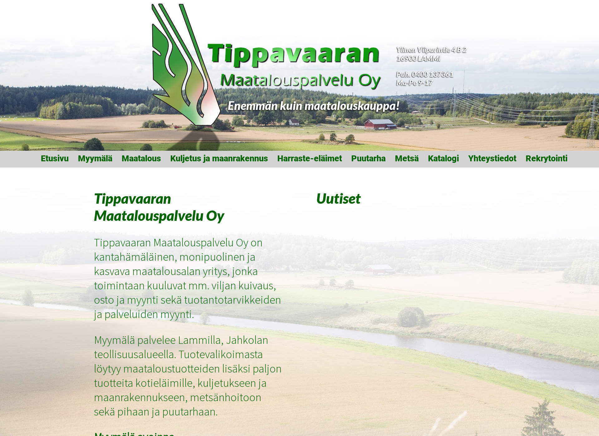 Screenshot for tippavaaranmaatalouspalvelu.fi