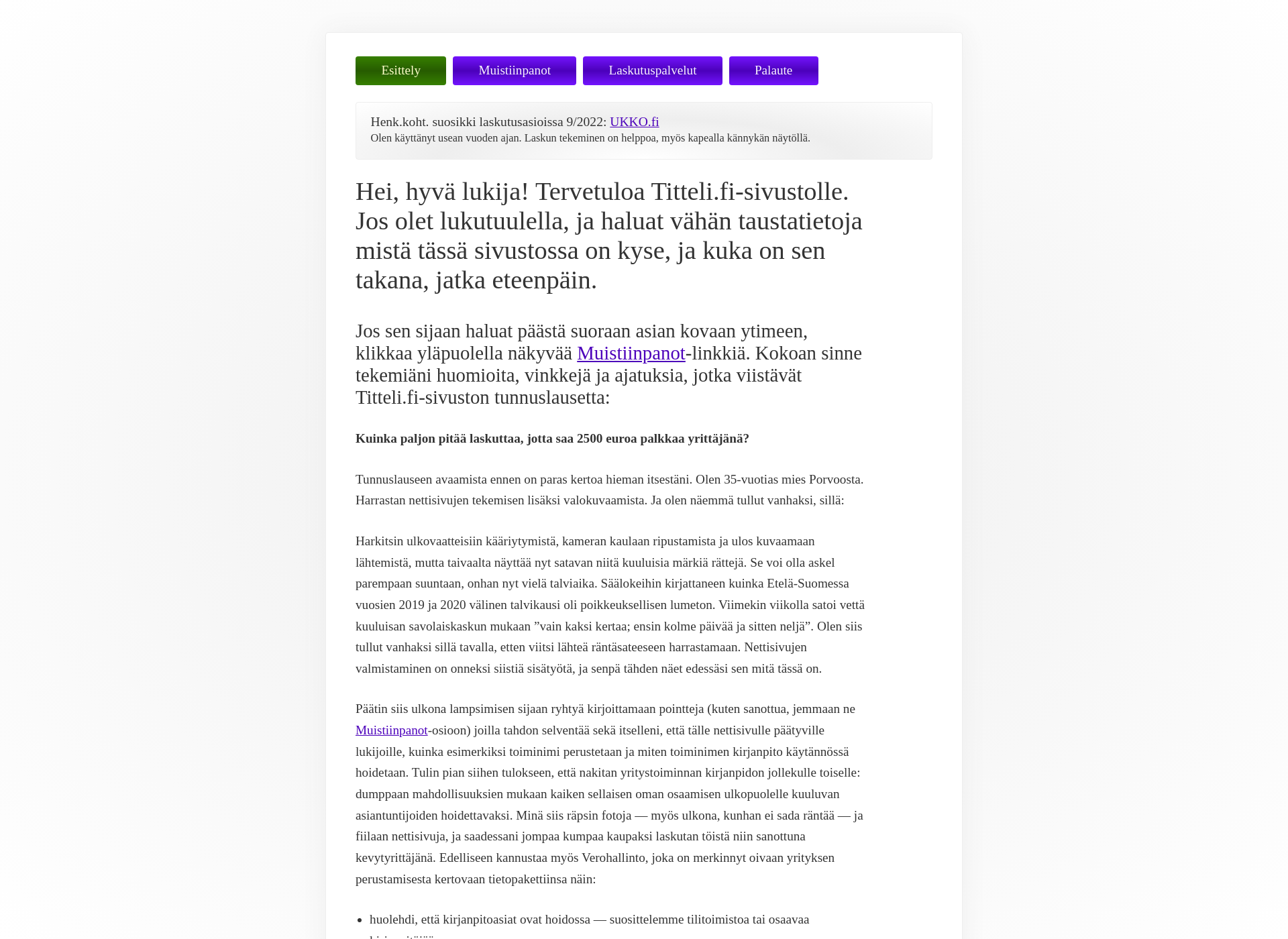 Screenshot for titteli.fi