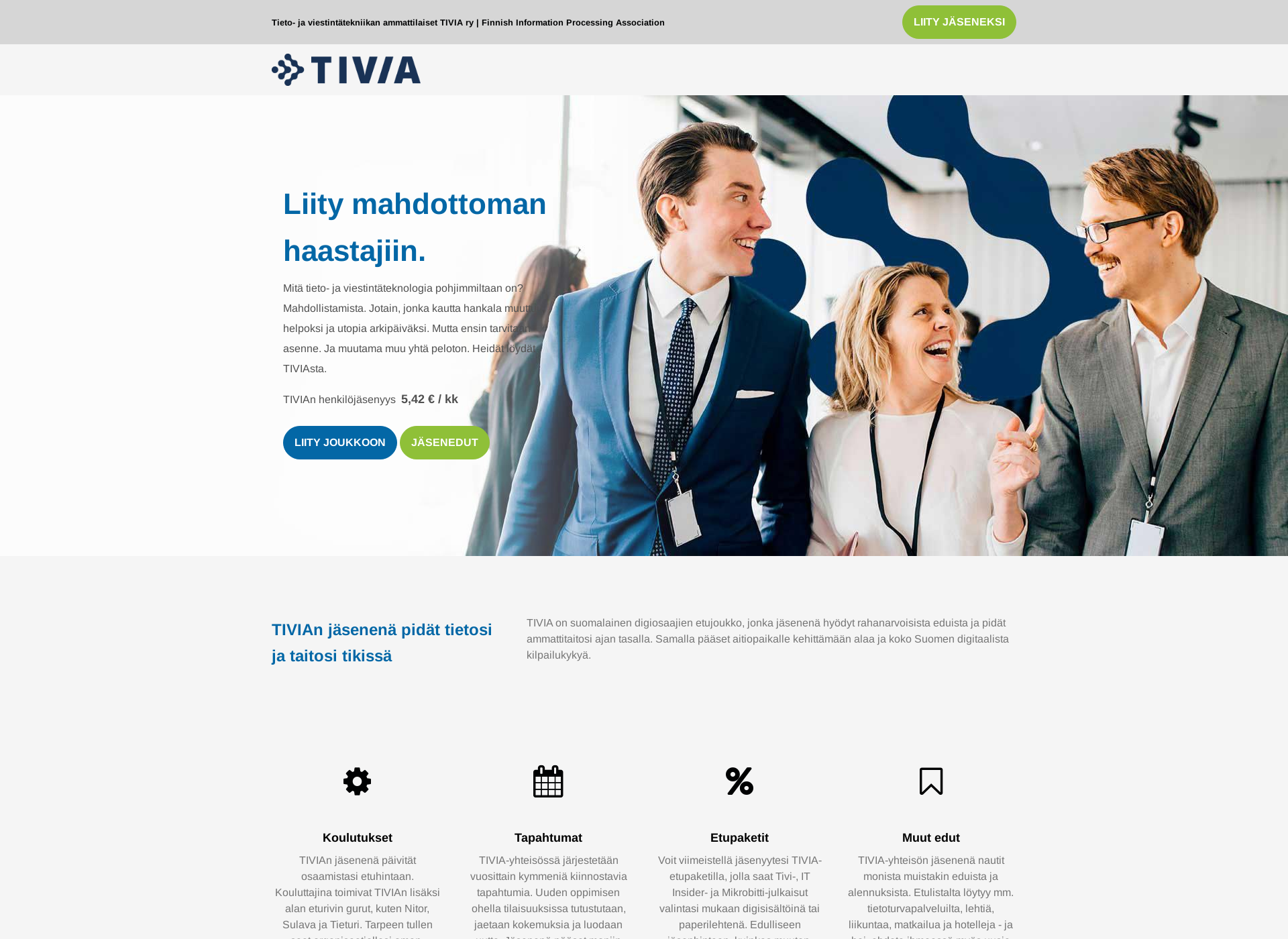 Skärmdump för tivia.fi