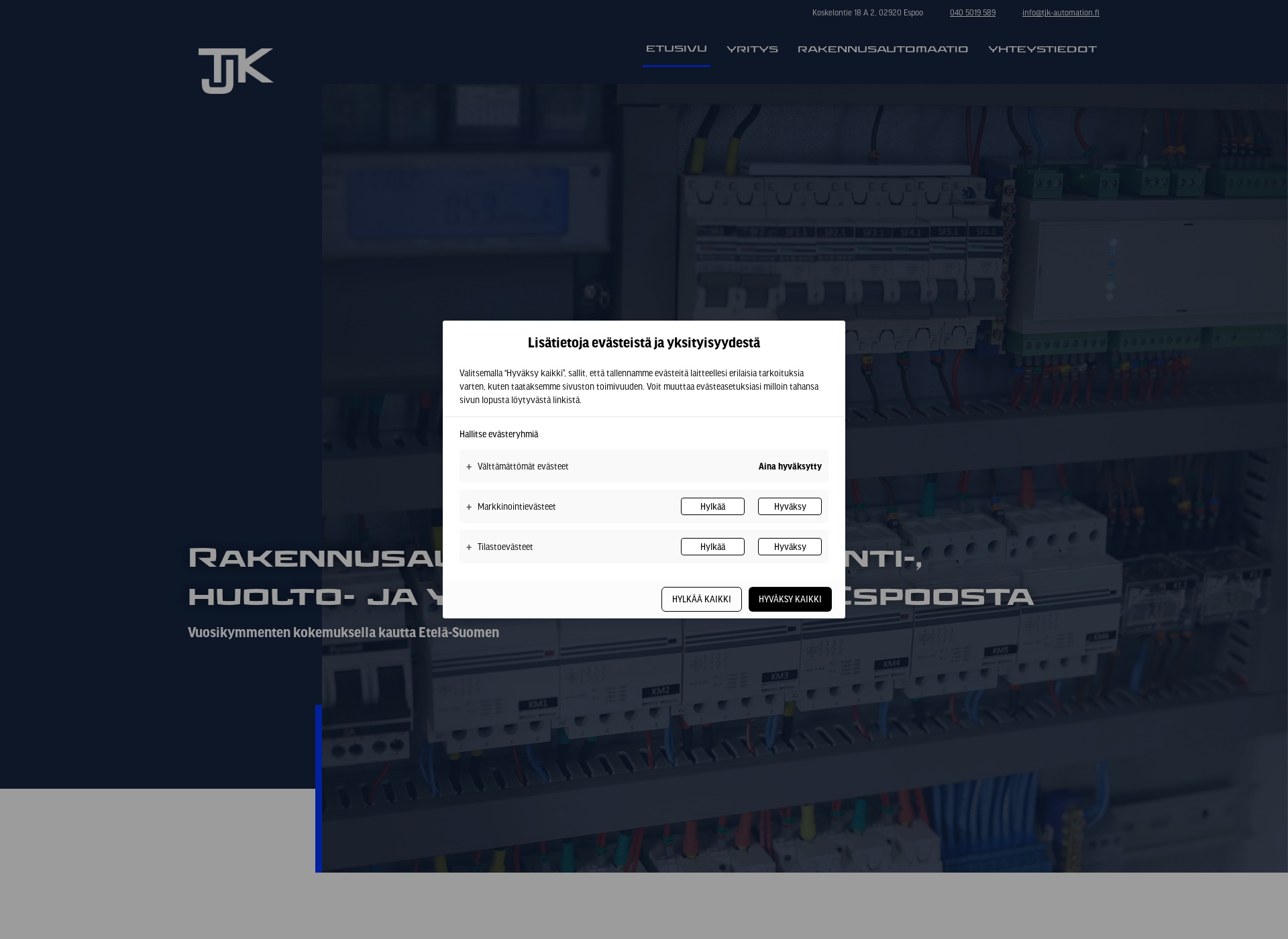 Screenshot for tjk-automation.fi