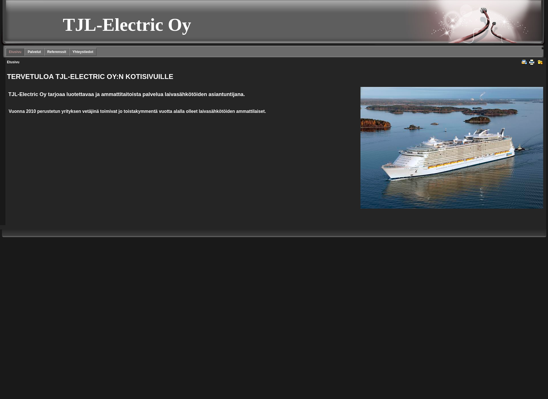 Skärmdump för tjl-electric.com