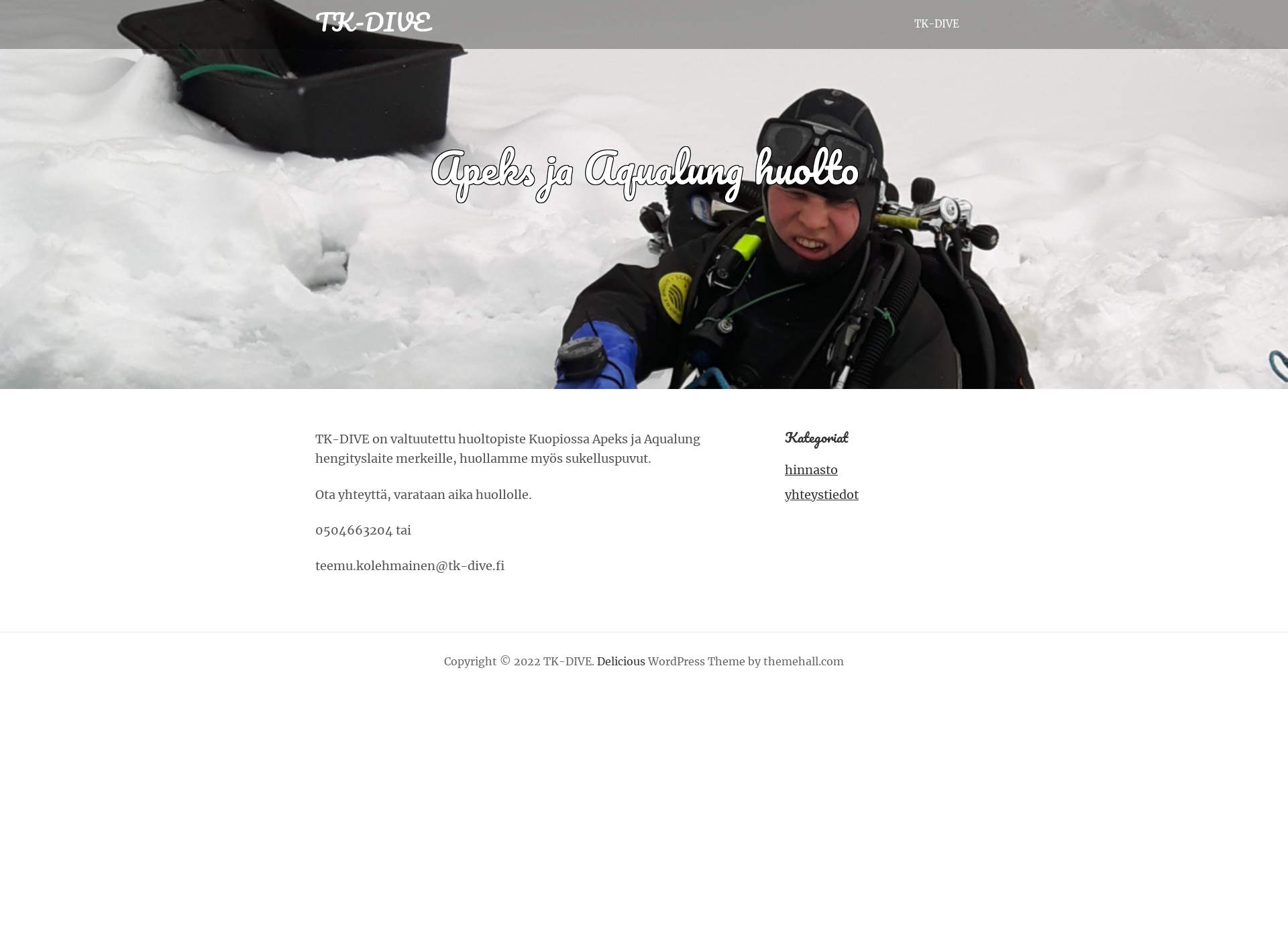 Screenshot for tk-dive.fi
