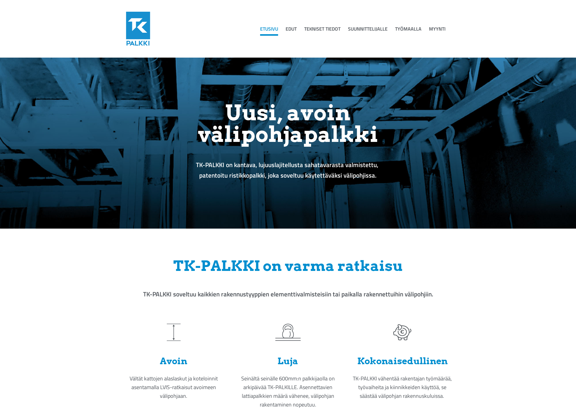 Screenshot for tk-palkki.fi