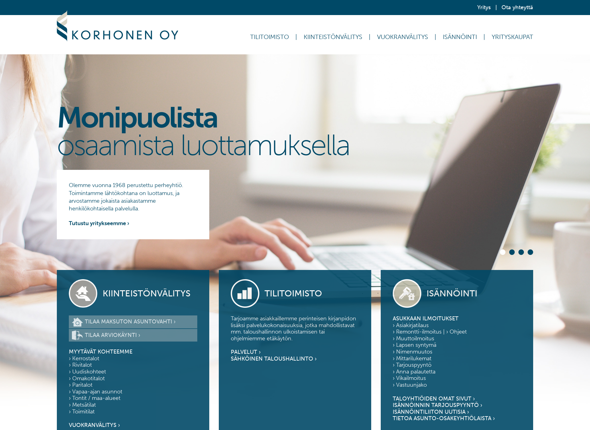 Screenshot for tkt-korhonen.fi
