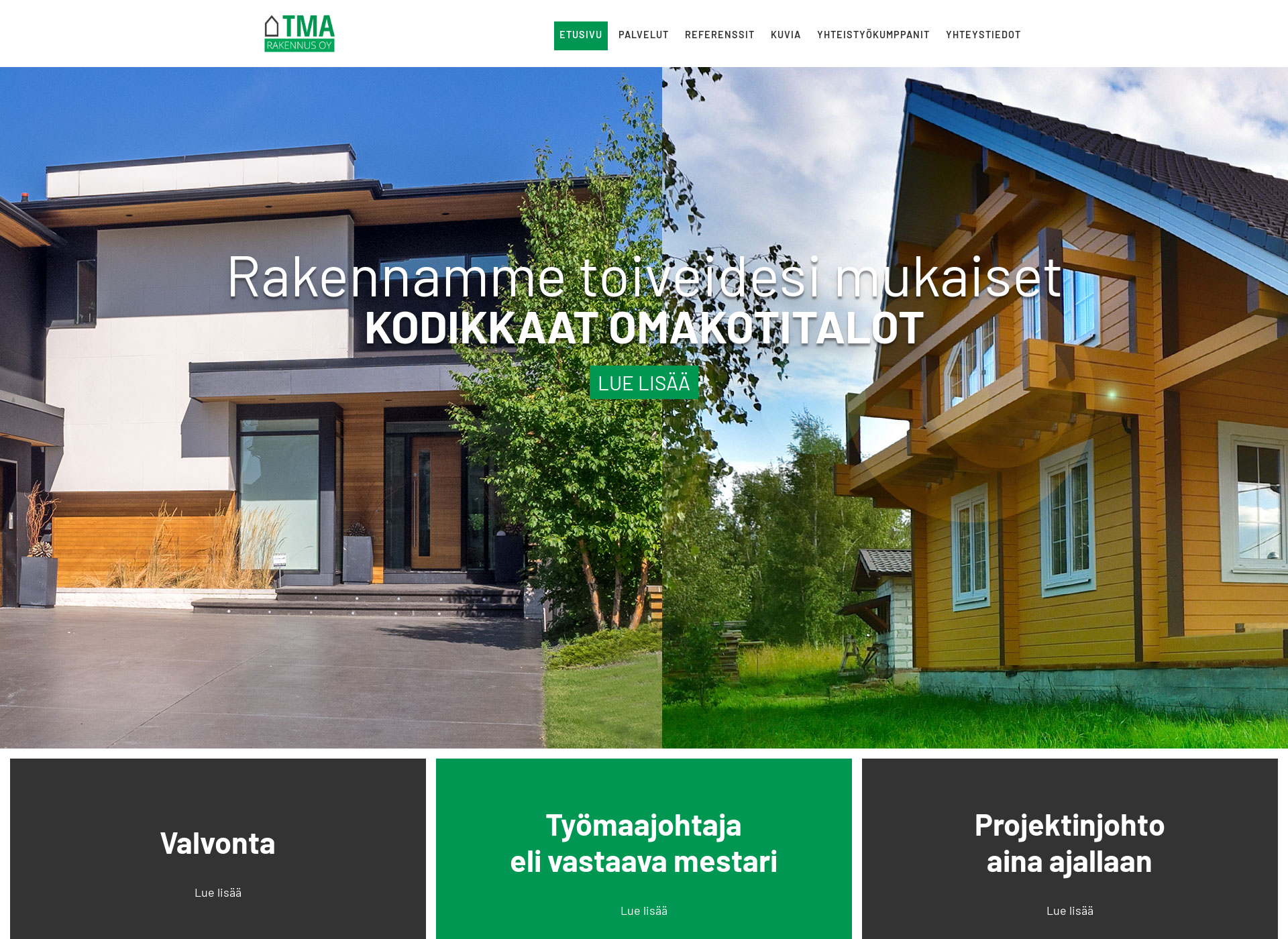 Screenshot for tmarakennus.fi