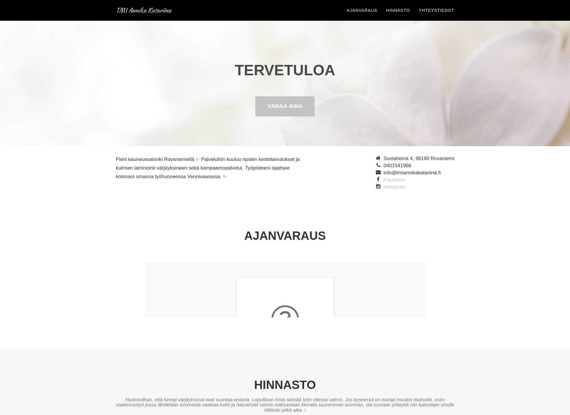 Screenshot for tmiannikakatariina.fi