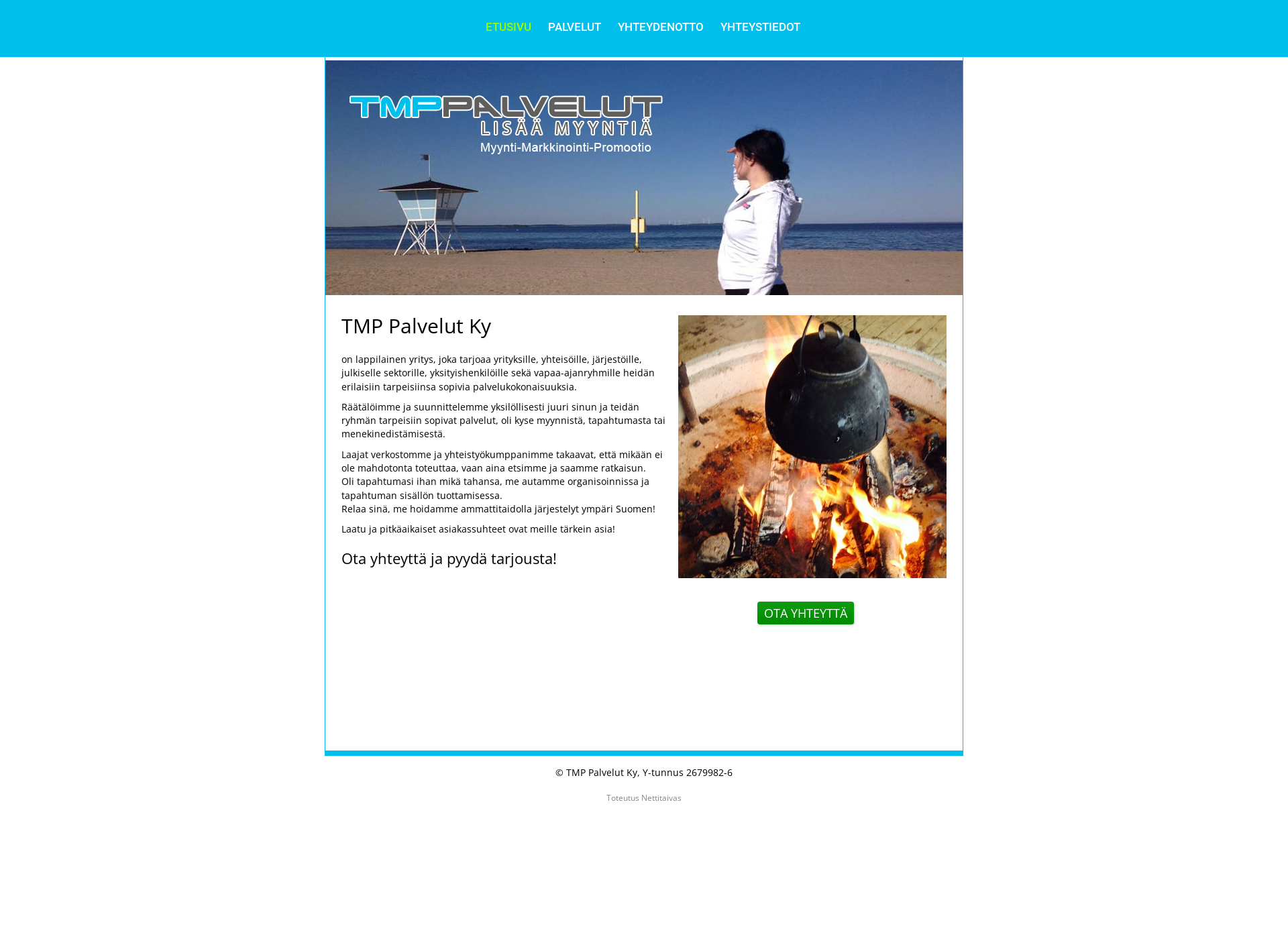 Screenshot for tmppalvelut.fi