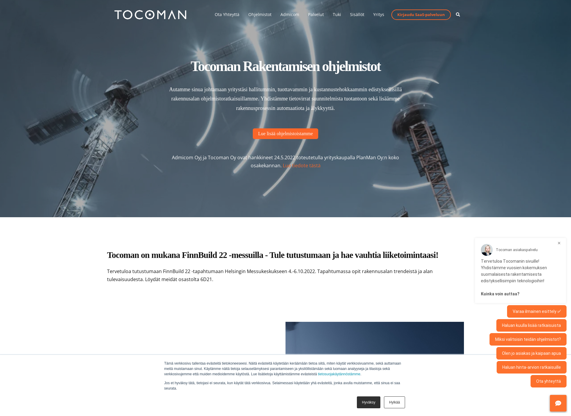 Screenshot for tocoman.fi