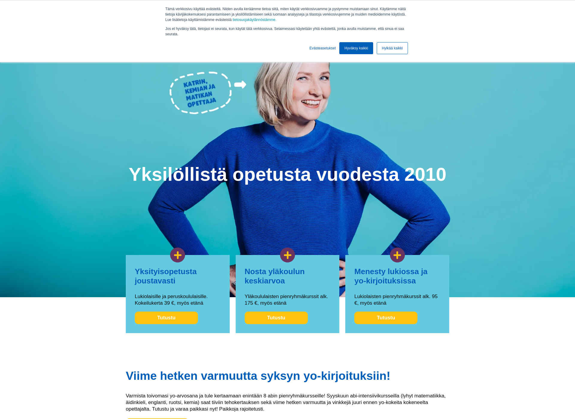 Screenshot for todistusvalintakone.fi