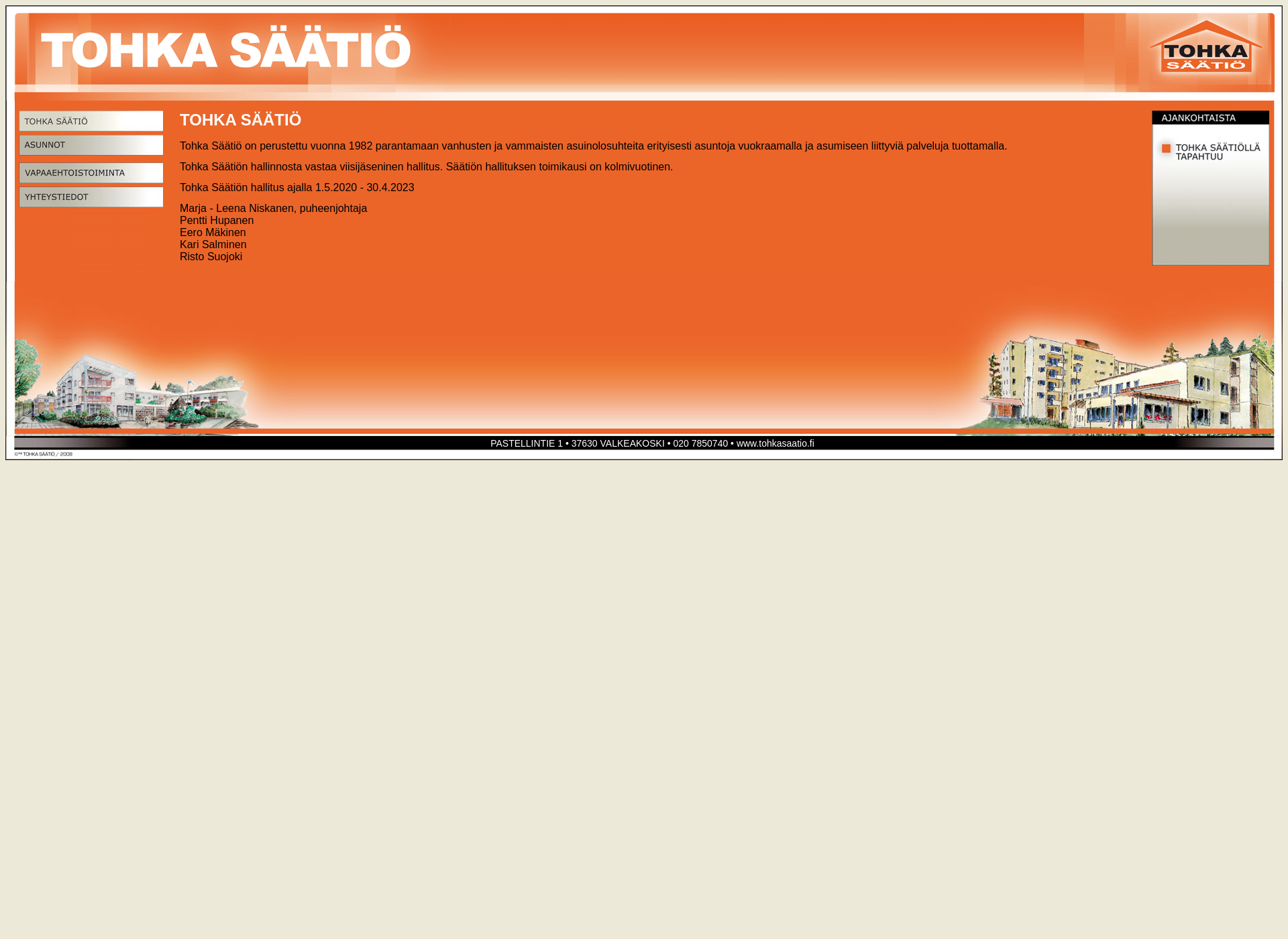 Screenshot for tohkasaatio.fi