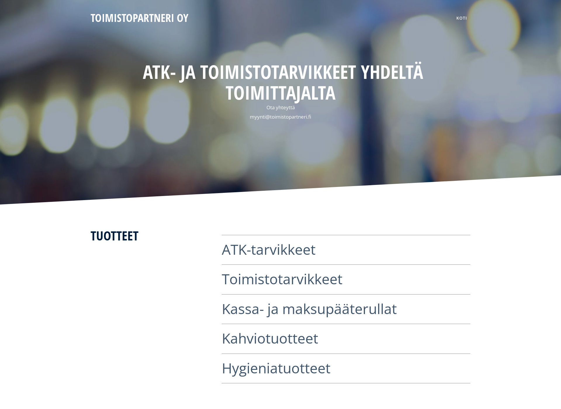 Skärmdump för toimistopartneri.fi