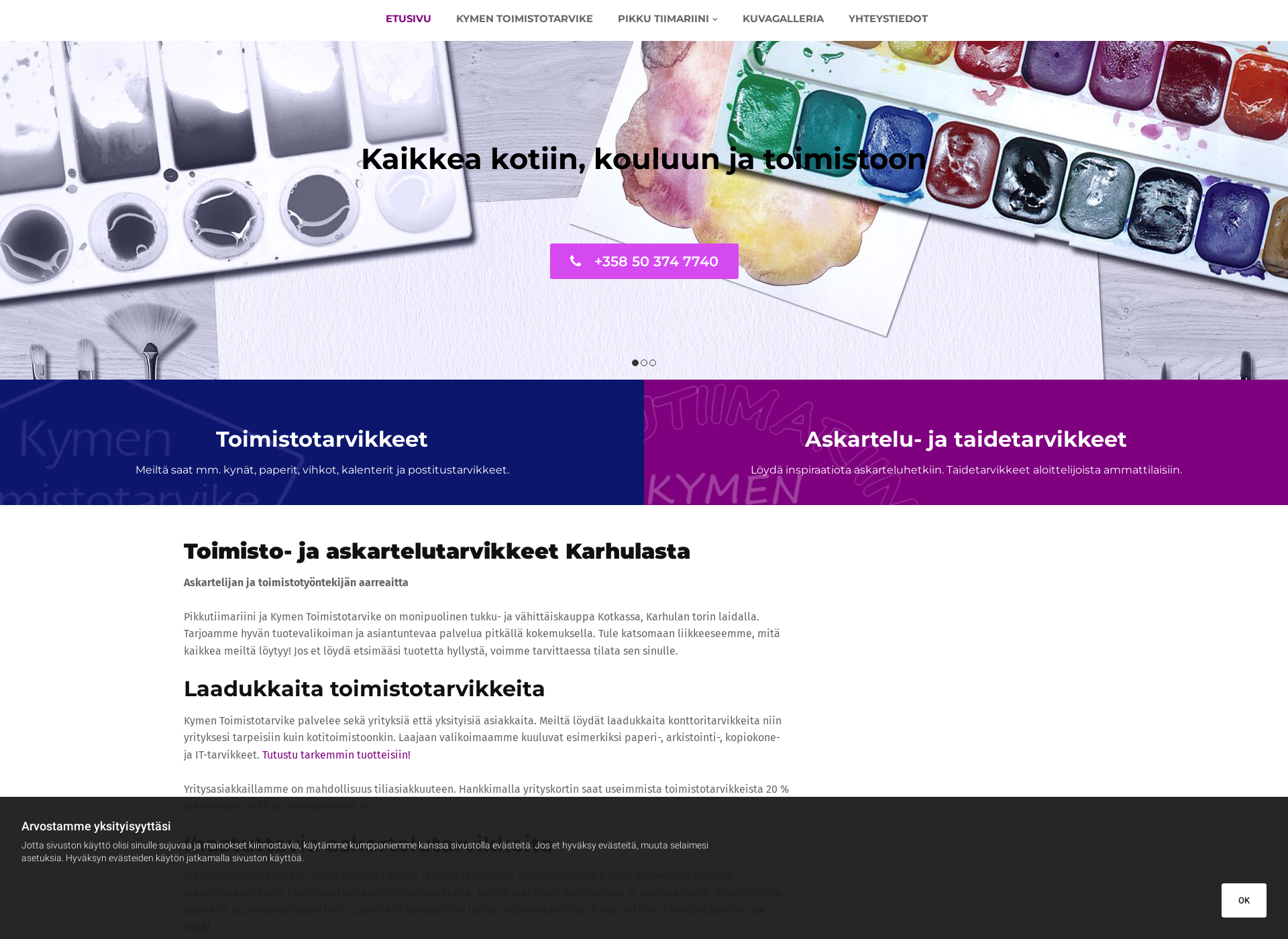 Screenshot for toimistotuotteet.fi