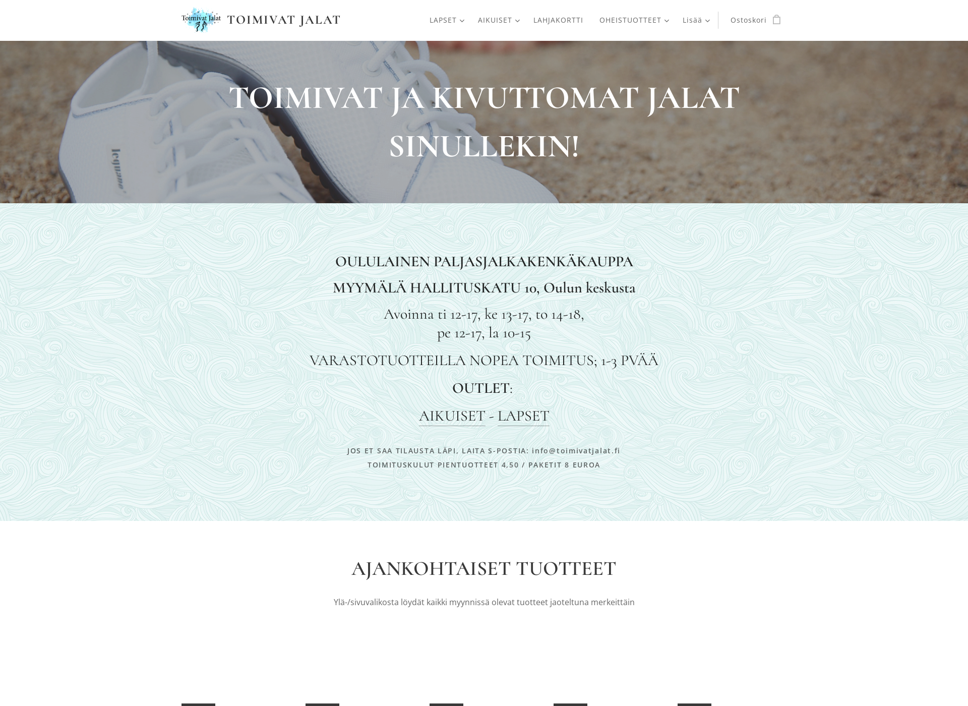 Skärmdump för toimivatjalat.fi