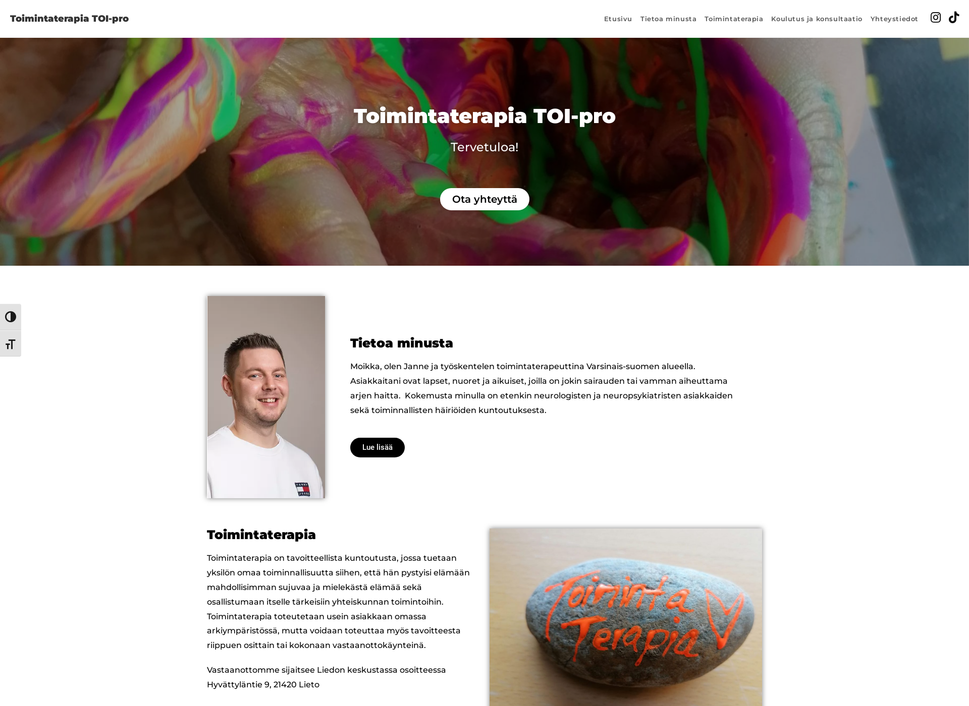 Skärmdump för toipro.fi