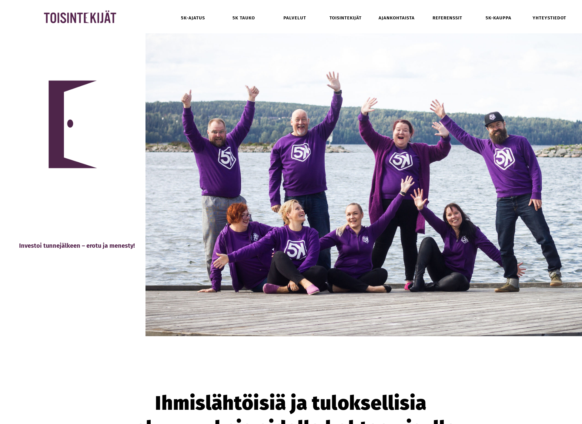 Skärmdump för toisintekijat.fi
