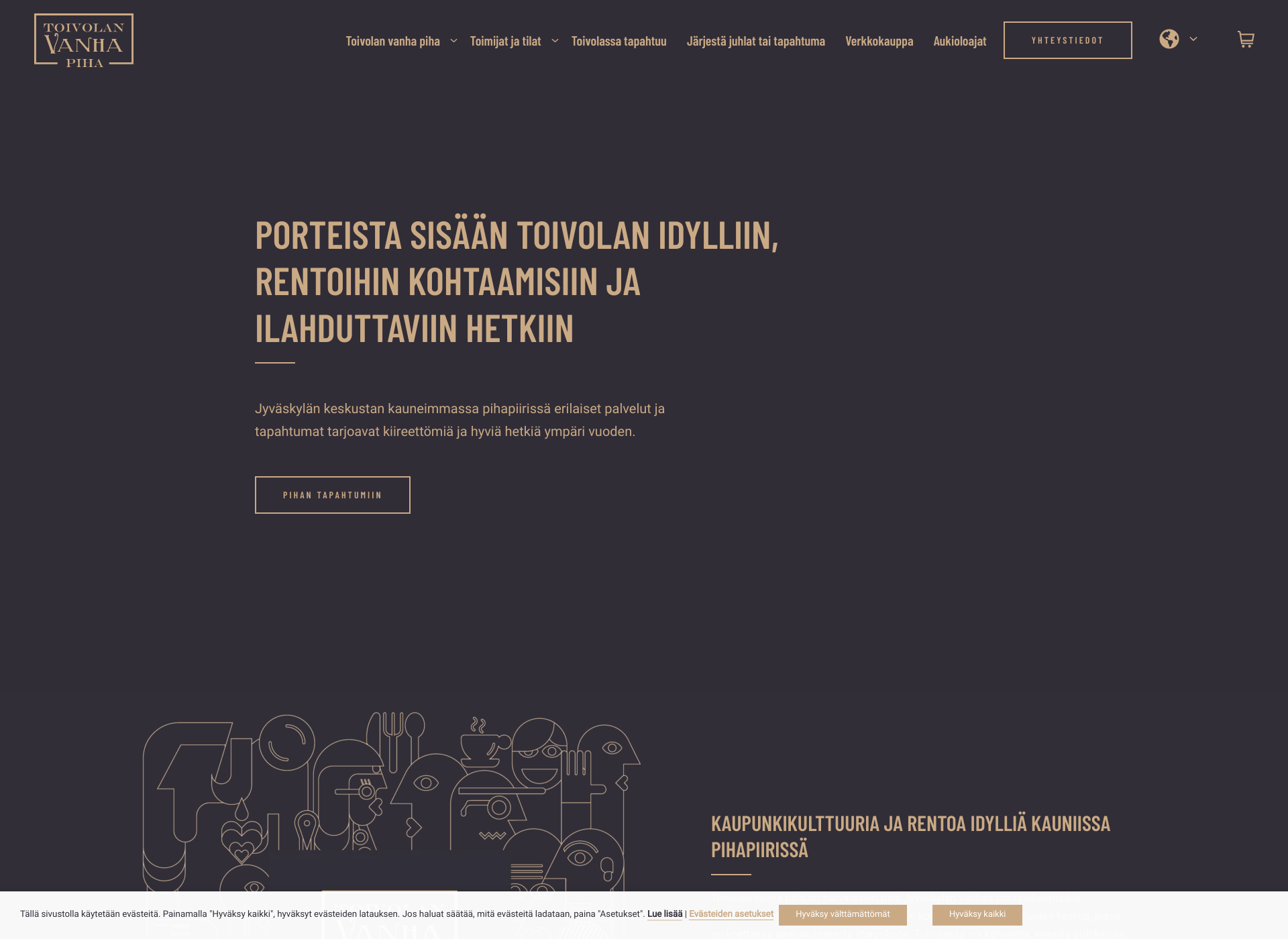 Skärmdump för toivolanpiha.fi