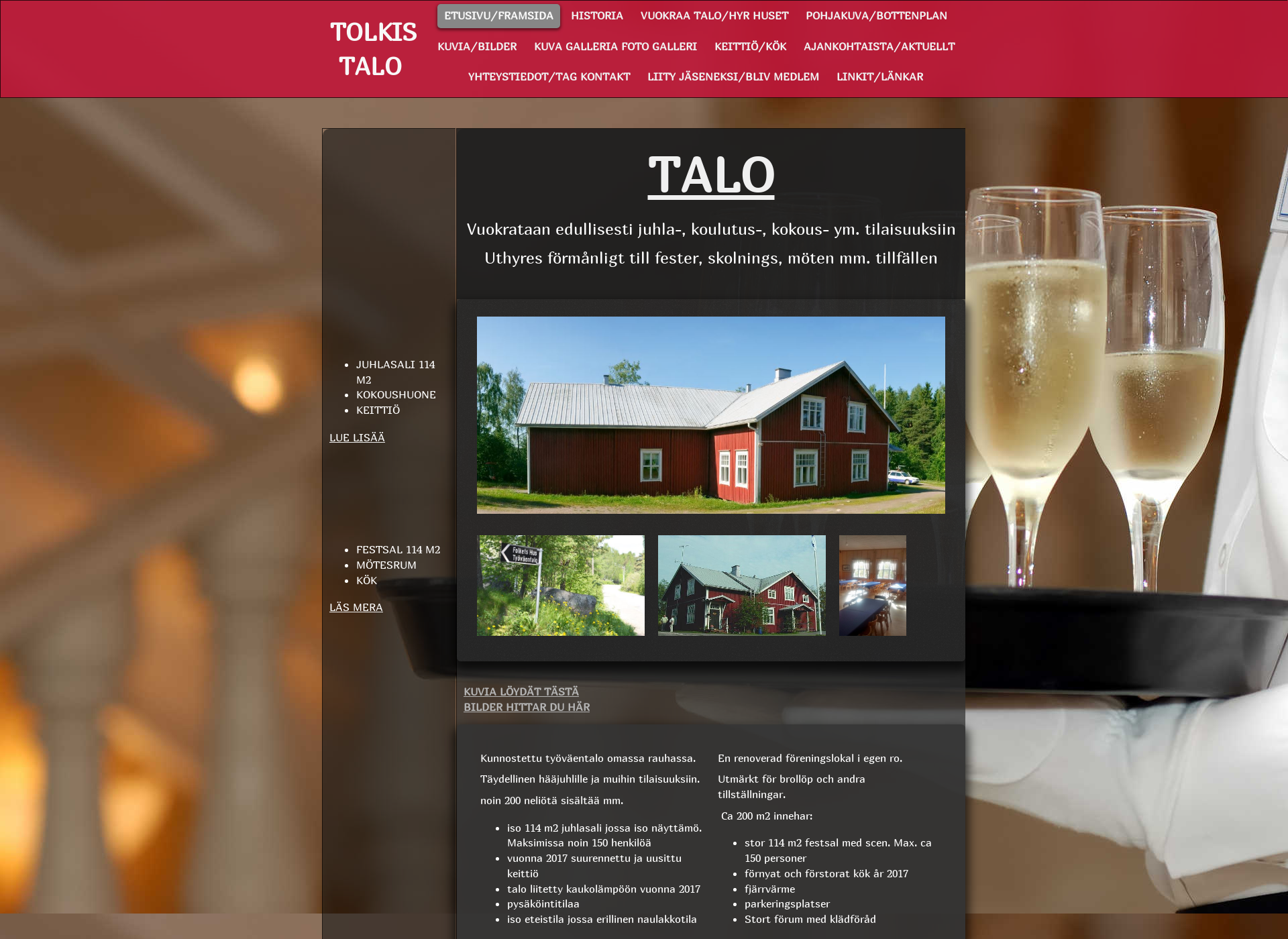 Skärmdump för tolkistalo.fi