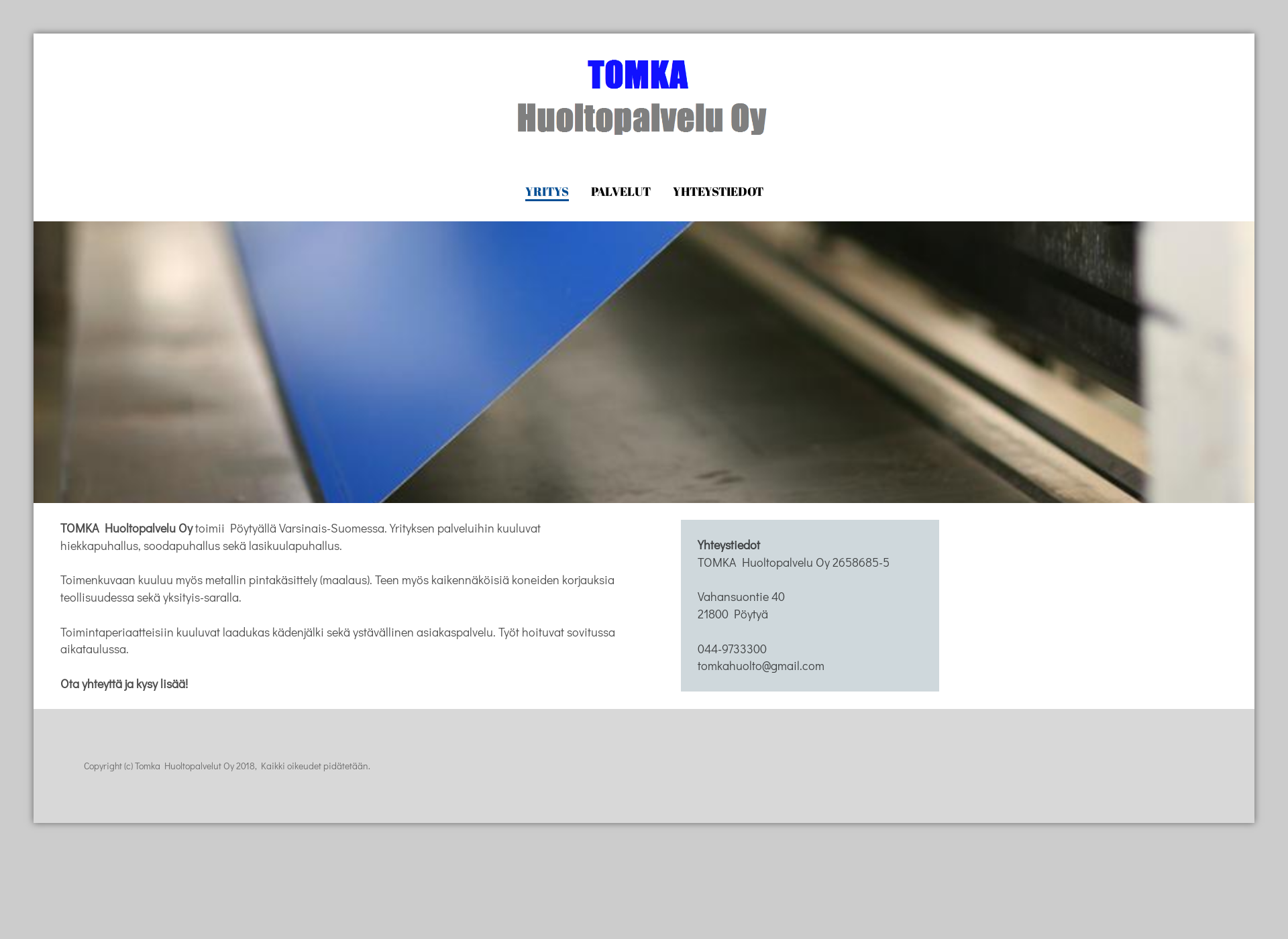 Screenshot for tomka.fi