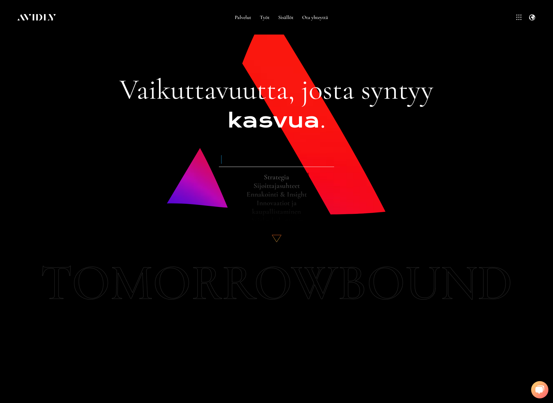 Skärmdump för tomorrowbound.fi