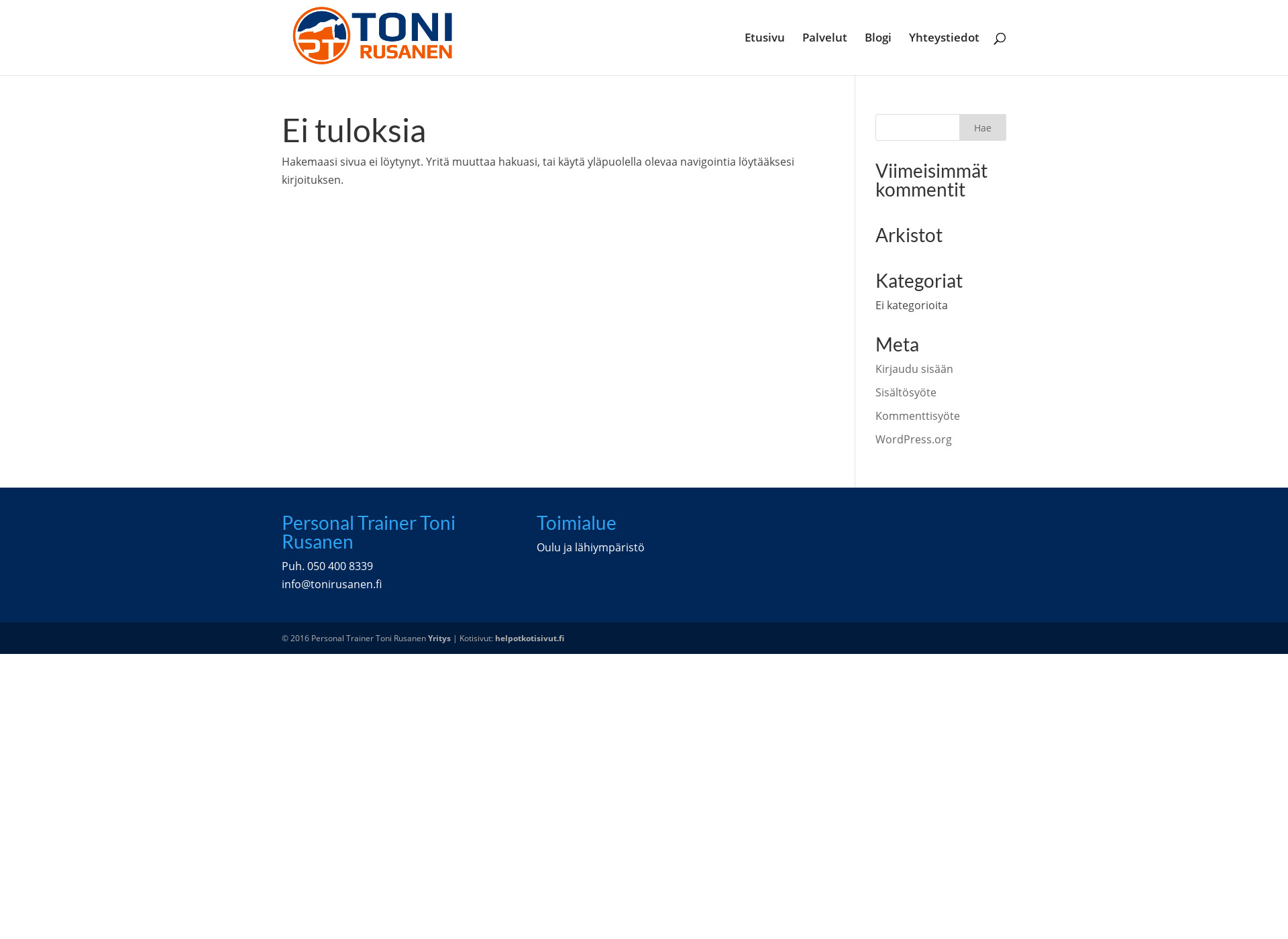 Screenshot for tonirusanen.fi