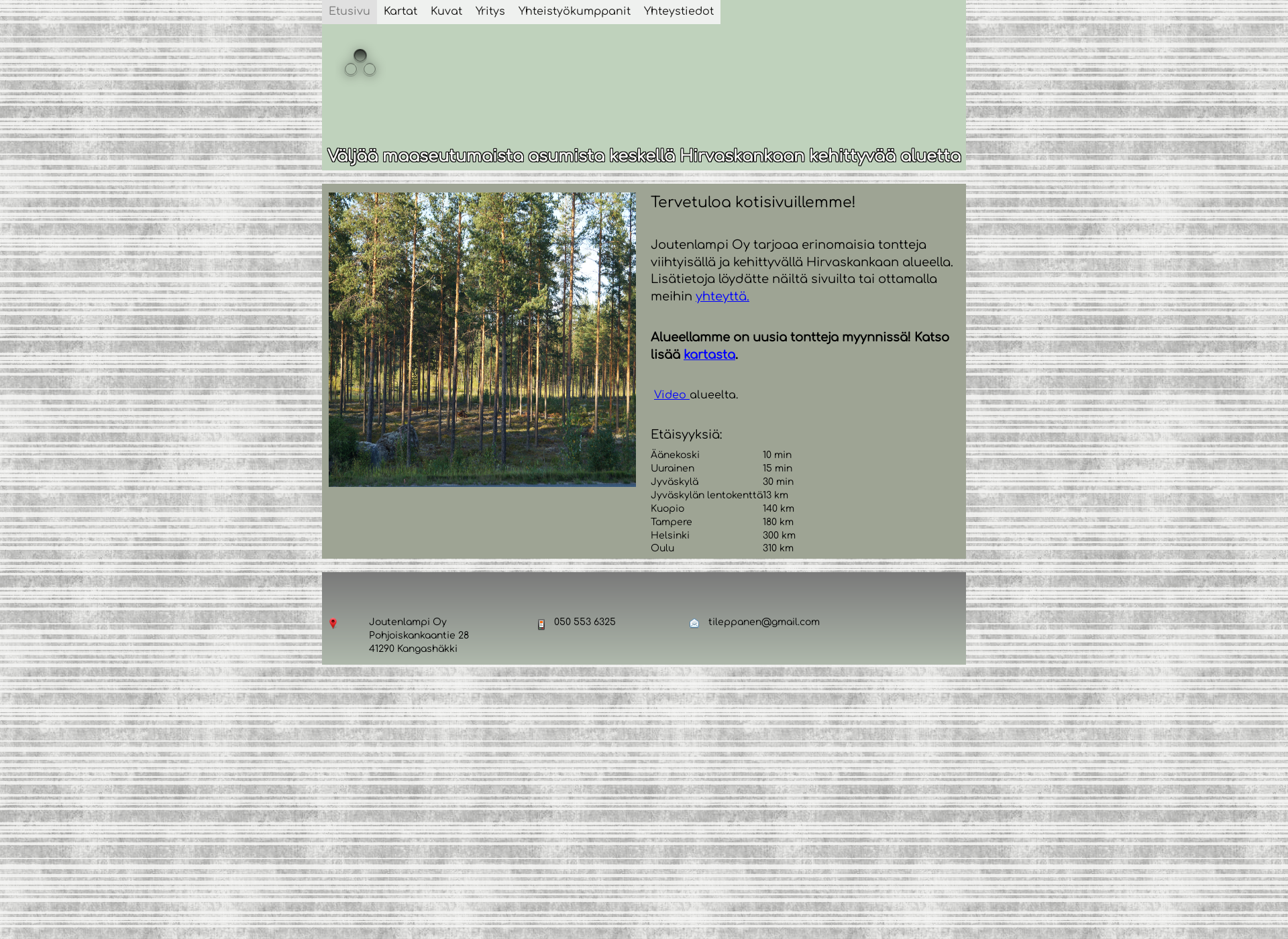 Screenshot for tonttejahirvaskankaalta.fi