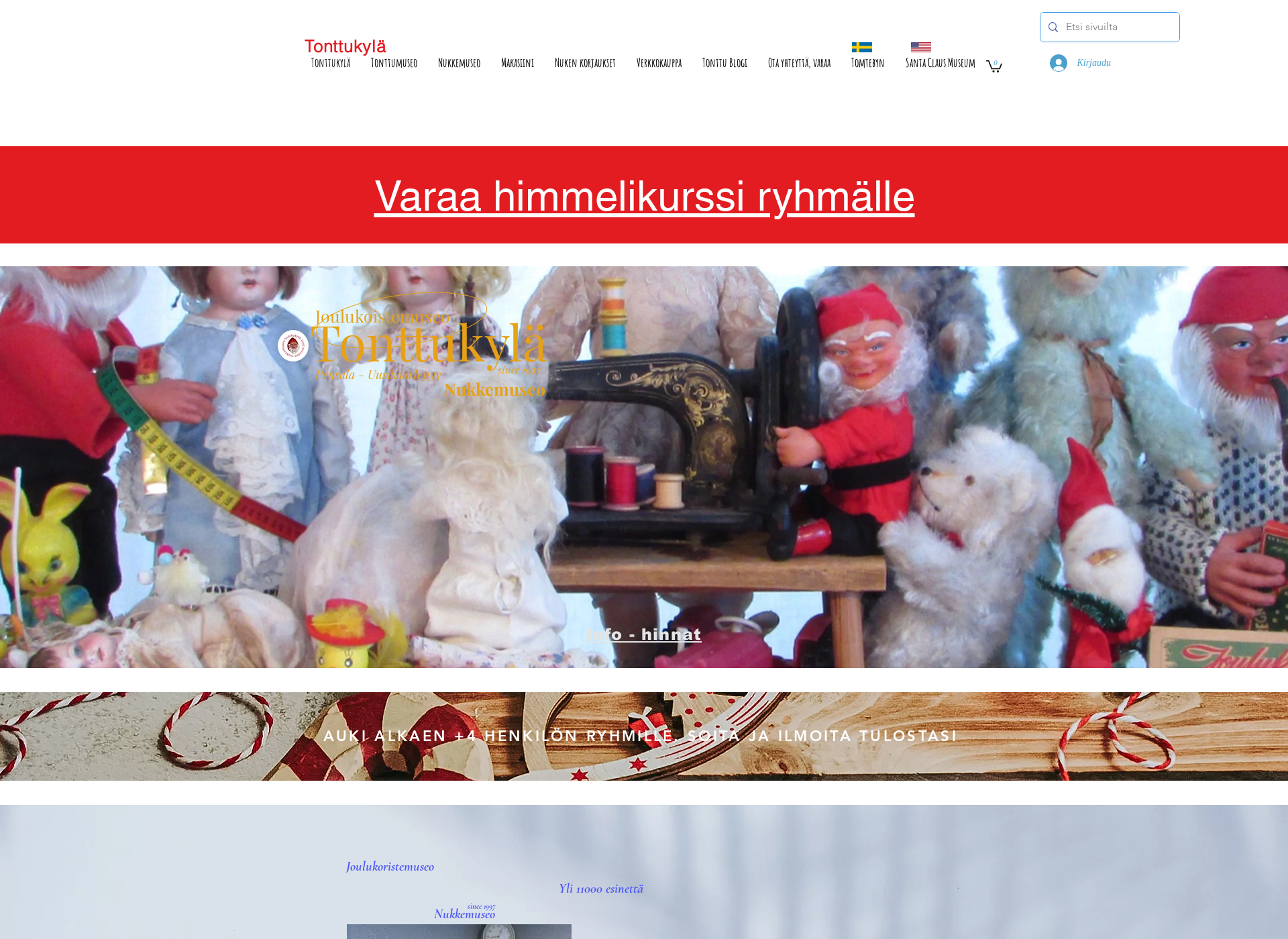 Skärmdump för tonttumuseo.fi
