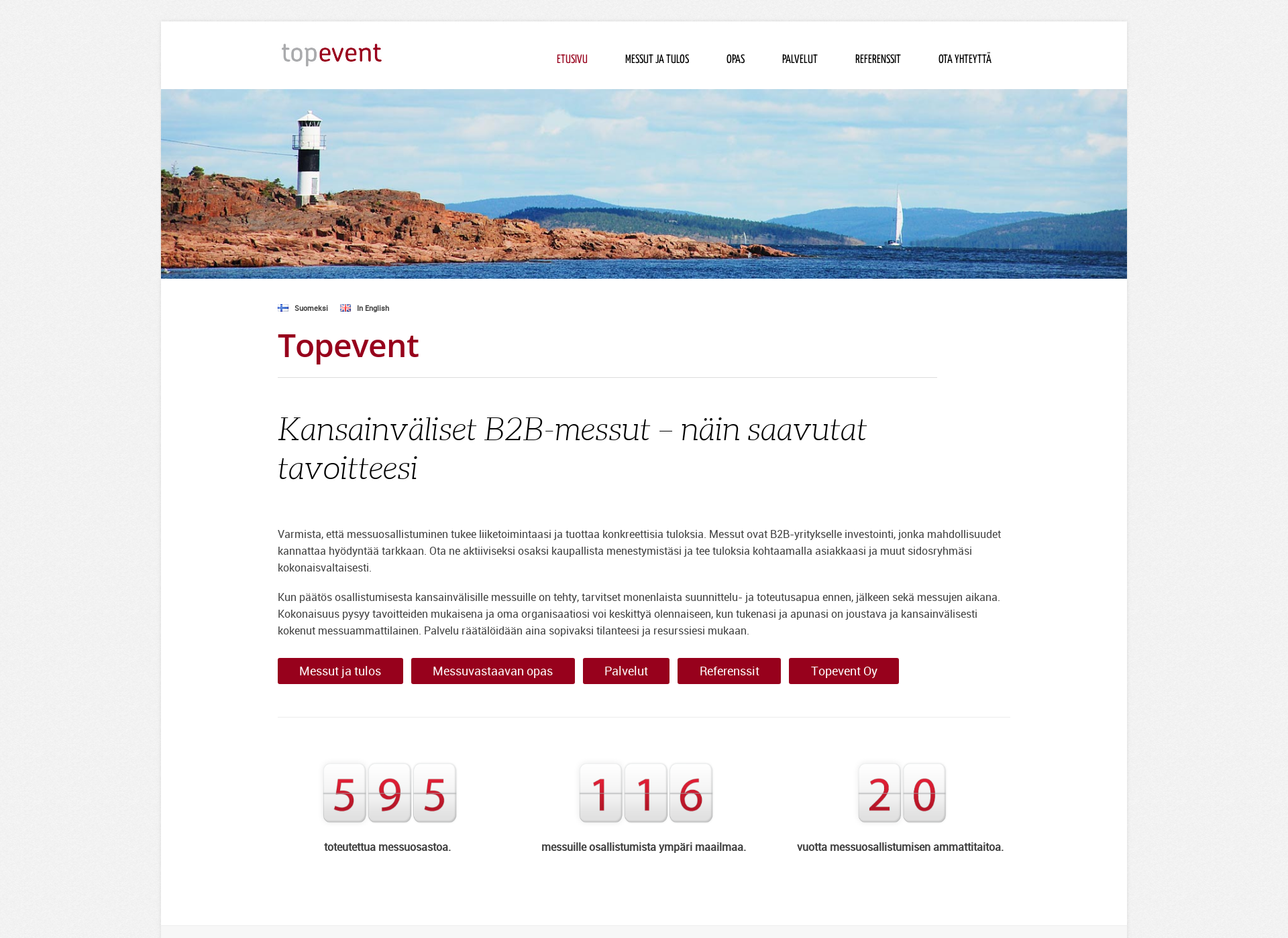 Screenshot for topevent.fi